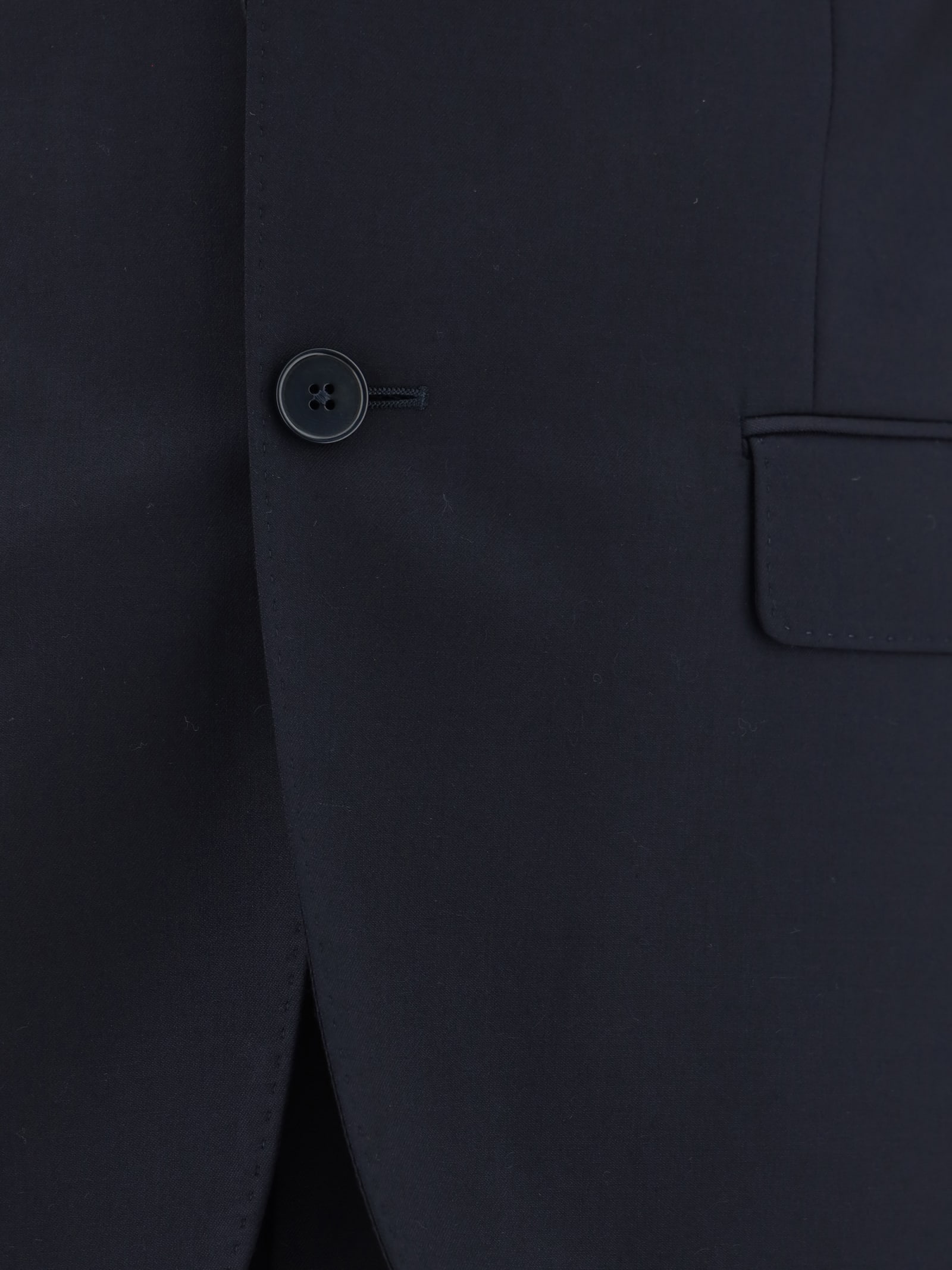 Shop Zegna Suit In Navy