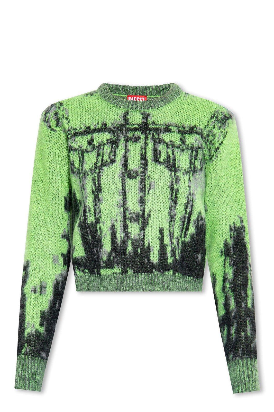 DIESEL M-SYMI CROPPED SWEATER