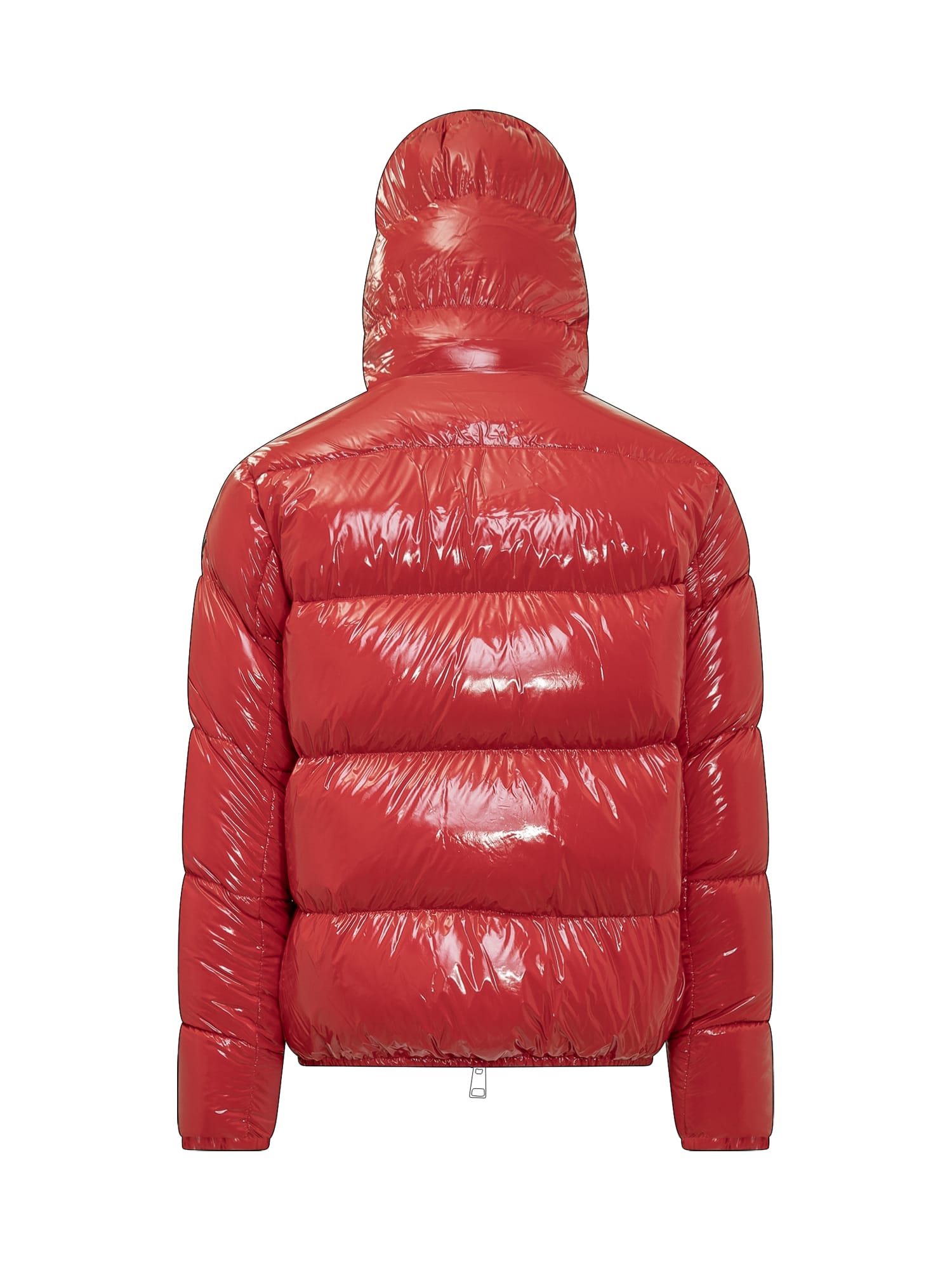 Shop Herno Down Jacket With Hood Down Jacket In Rosso Scuro