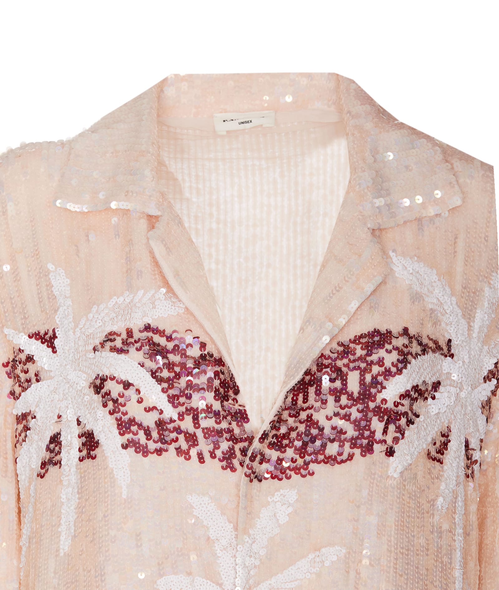 Shop P.a.r.o.s.h Gust Palms Fantasy Sequins Shirt In Pink