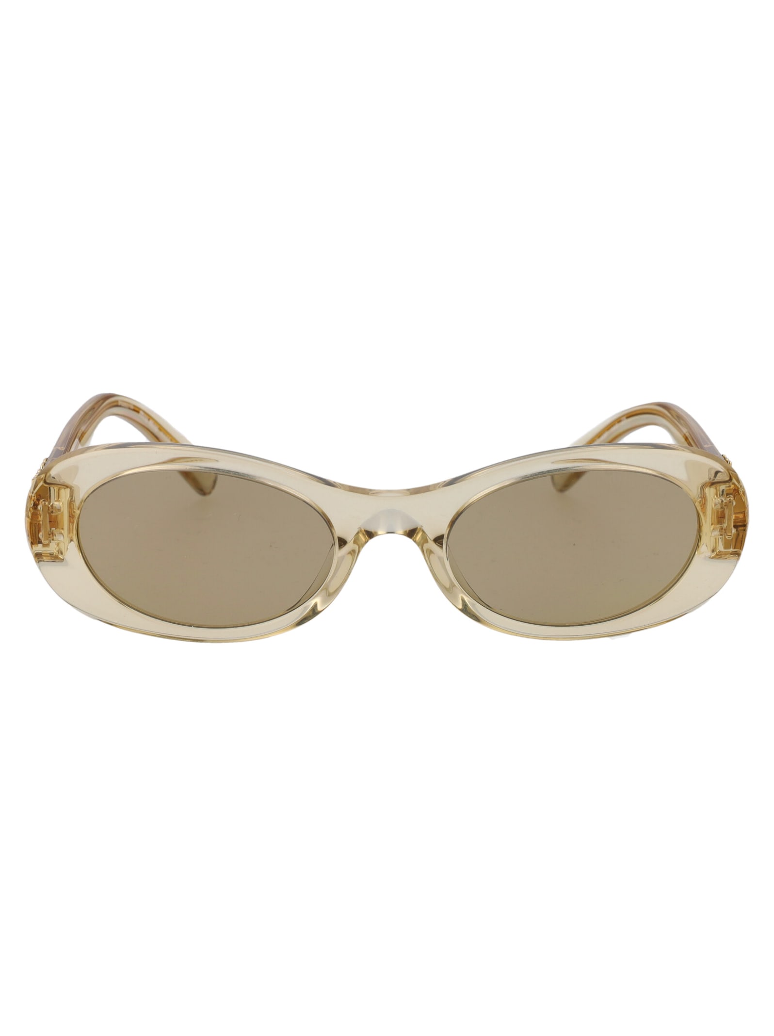 Miu Miu 0mu 06zs Sunglasses In 11t40f Sand Transparent