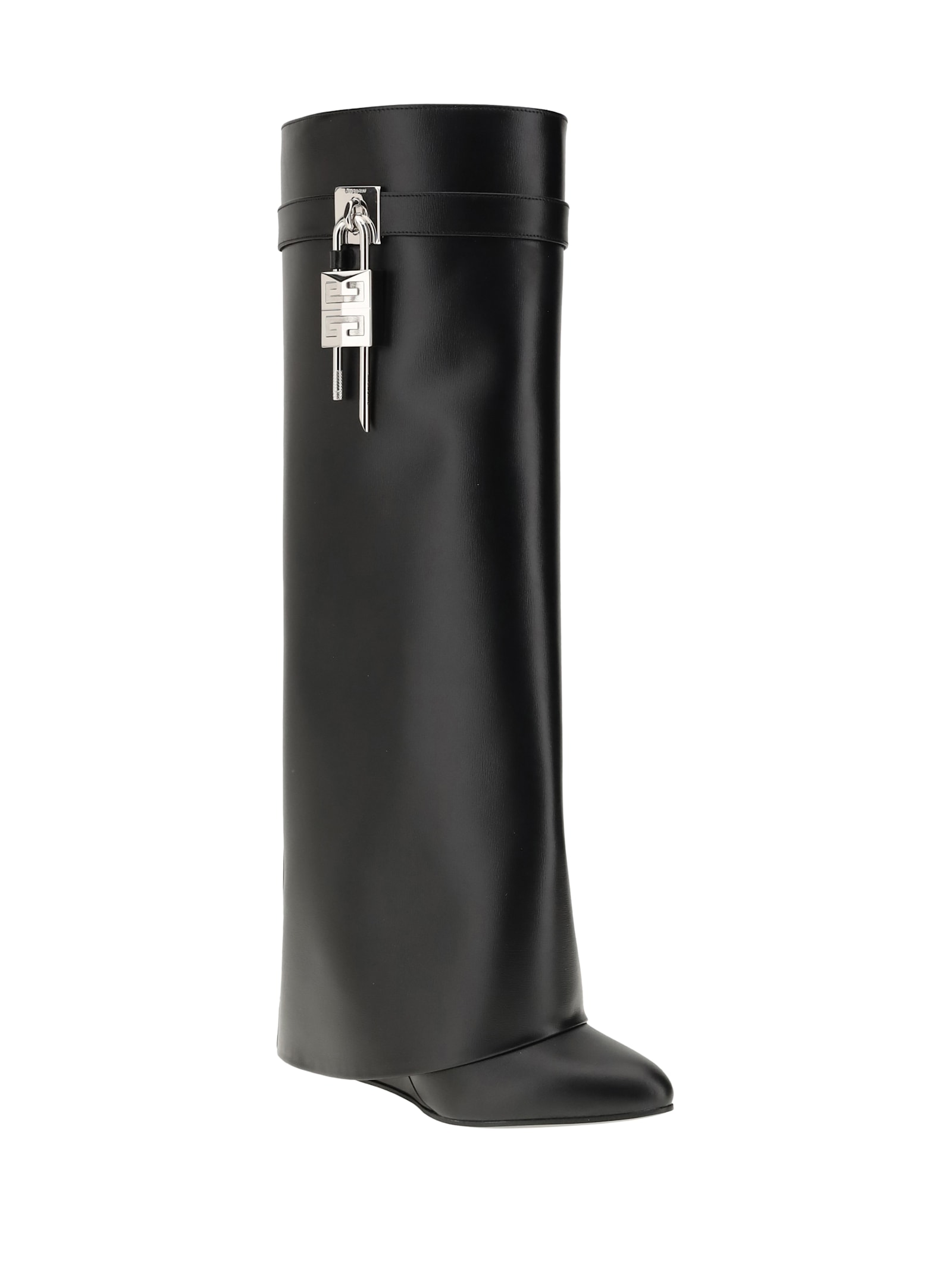 Givenchy High-heeled Boots With Structured Silhouette And Decorative Detail In Black