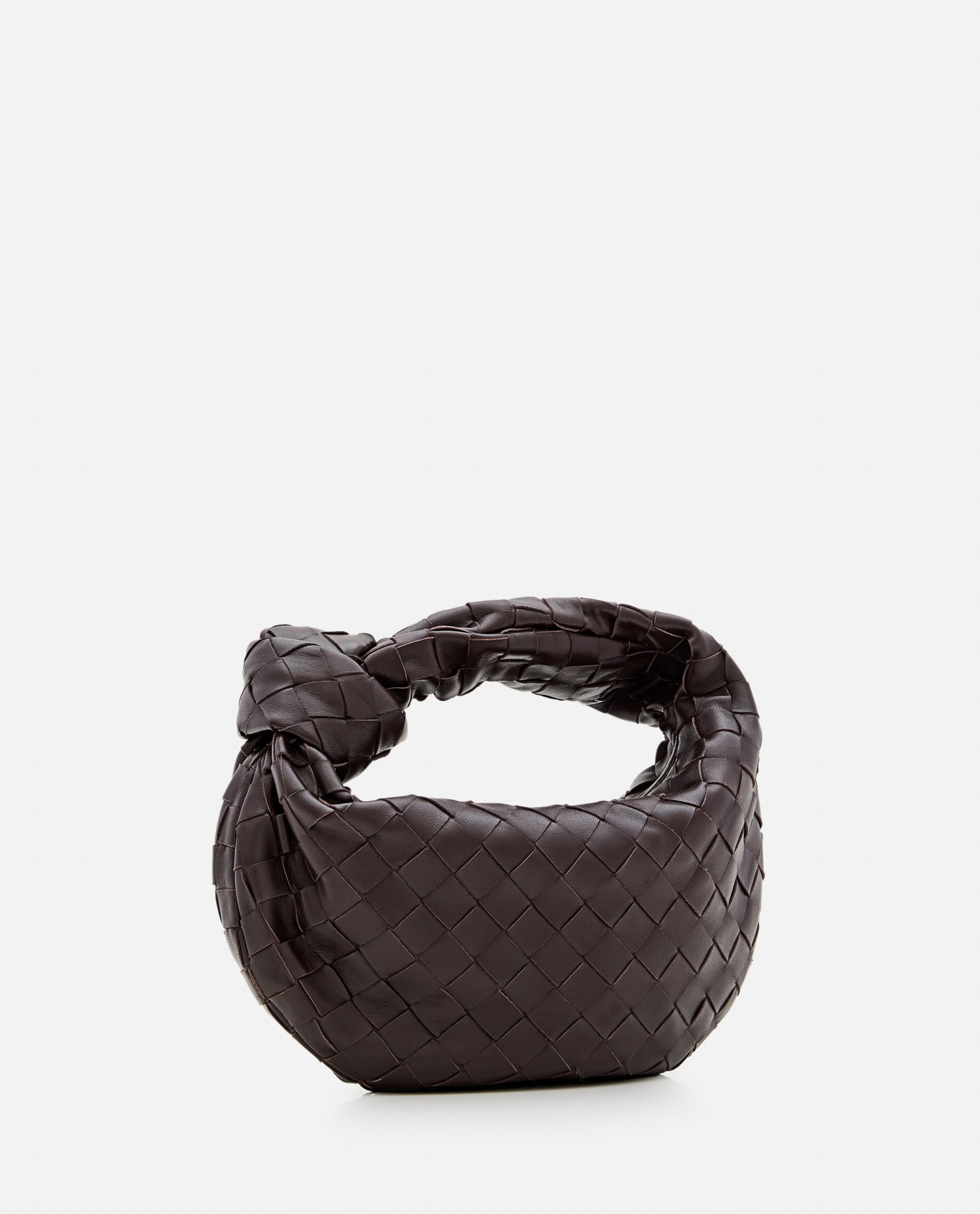 Bottega Veneta Mini Jodie Leather Handbag In Fondantgold
