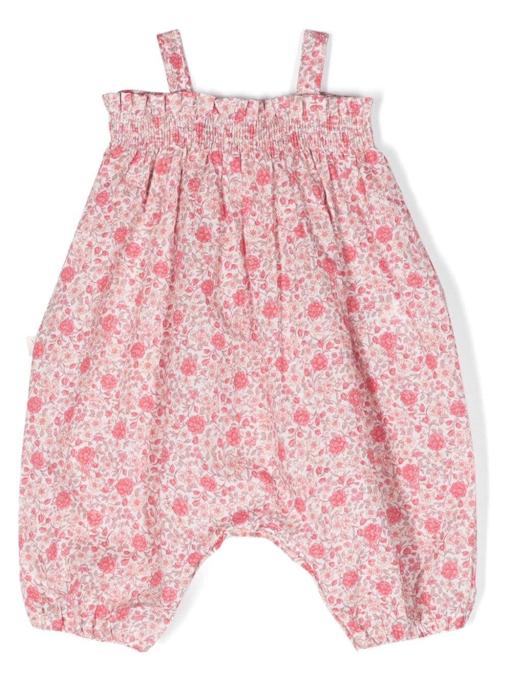 Shop Teddy &amp; Minou Voile Playsuit With Strawberry Red Flower Print