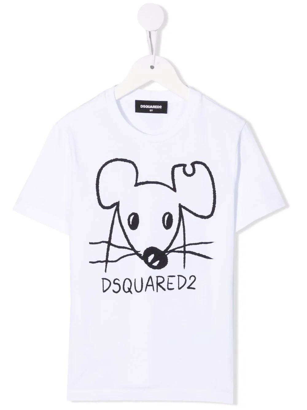 Kids White T-shirt With Dsquared2 Mouse Print
