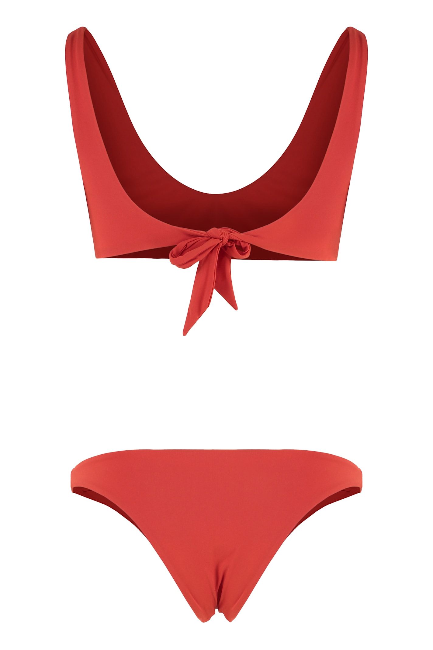 Lido Ottantauno Tie-back Bandeau Bikini In Red