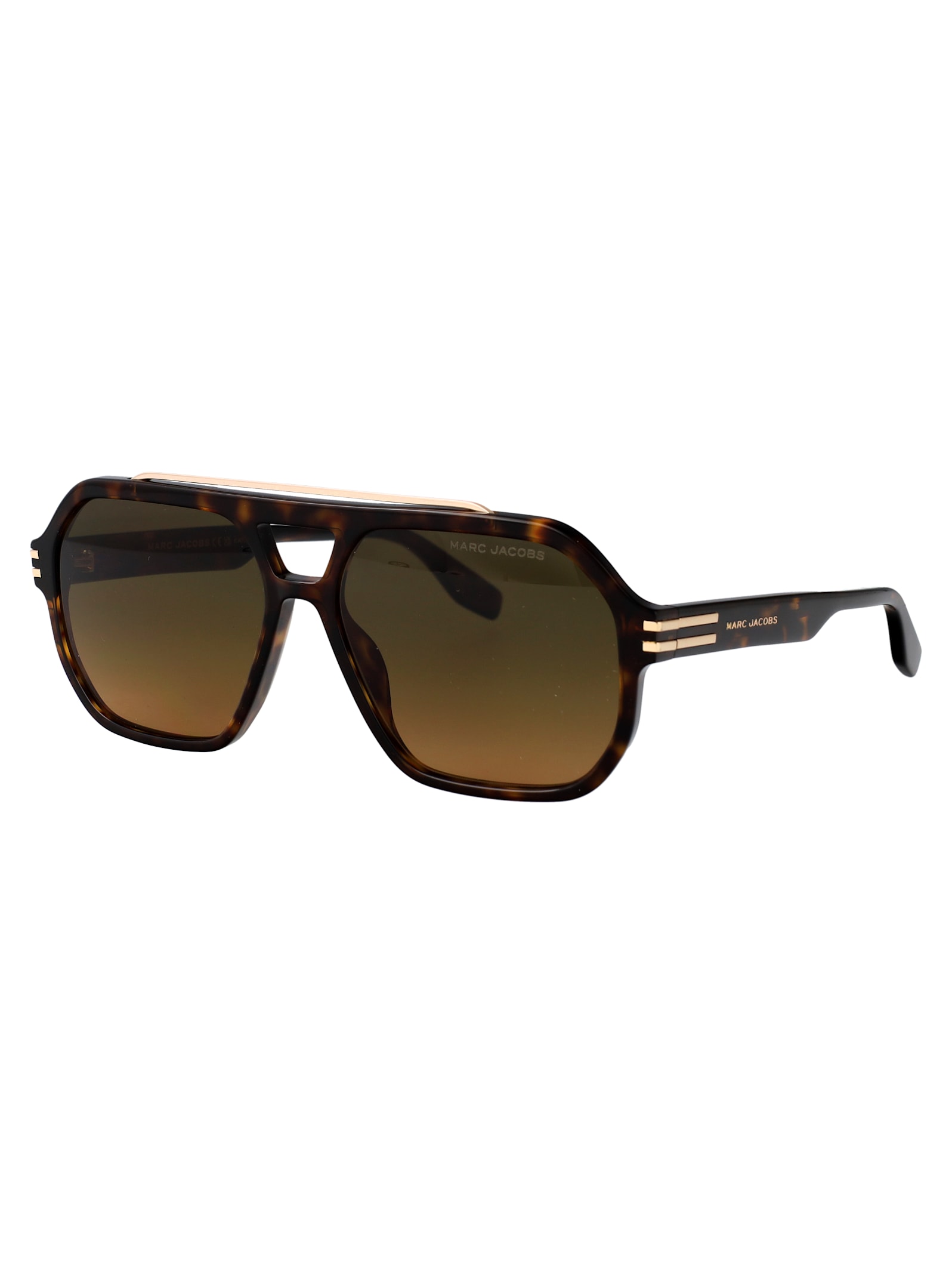 Marc Jacobs Geometric Sunglasses In Brown