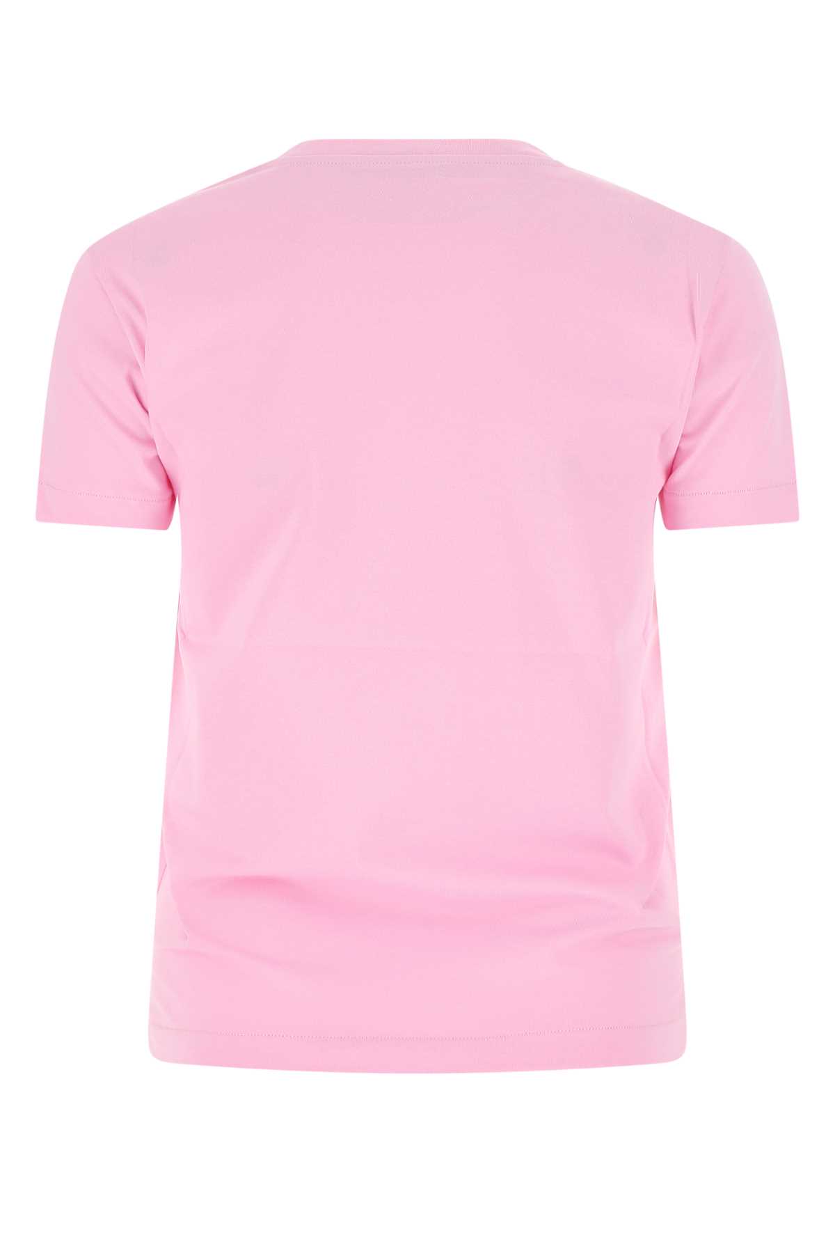 Shop Stella Mccartney Pink Cotton T-shirt In 5636