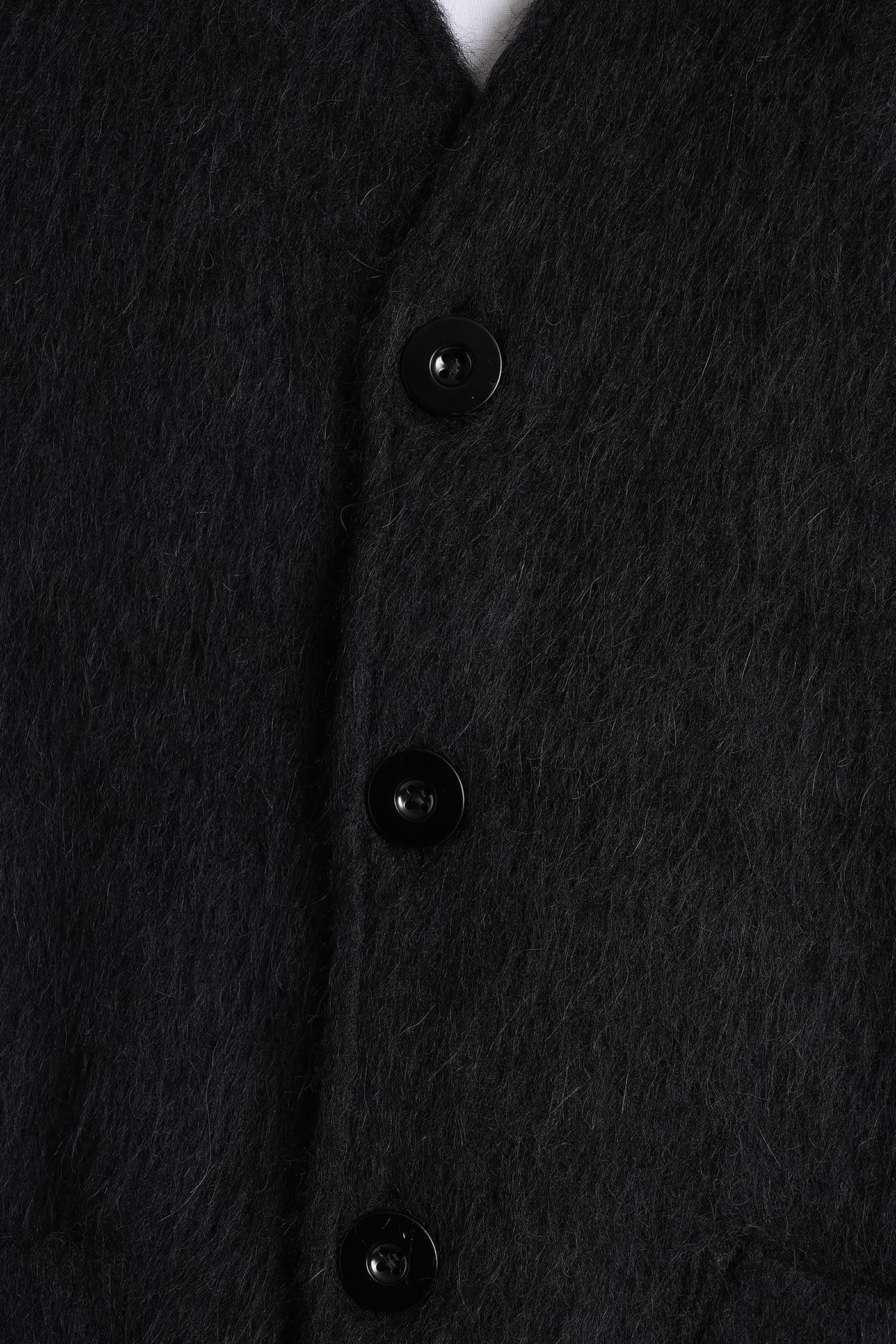 Our Legacy Textured V-neck Cardigan With Button-down Front In Black