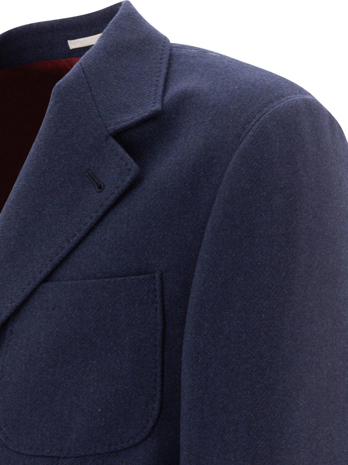 Shop Brunello Cucinelli Single-breasted Jacket In Blu Colorato