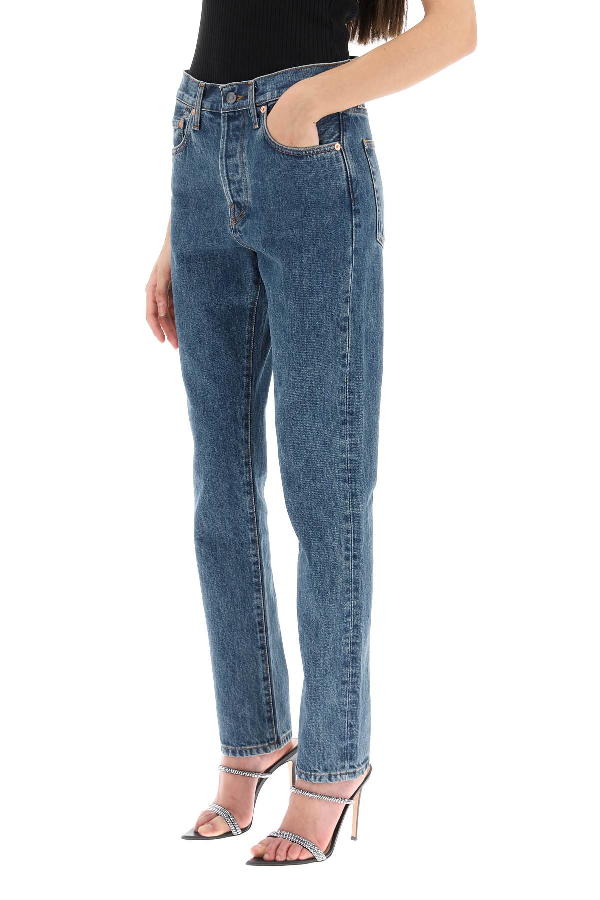 Shop Wardrobe.nyc Slim Jeans With Acid Wash In Indigo (blue)