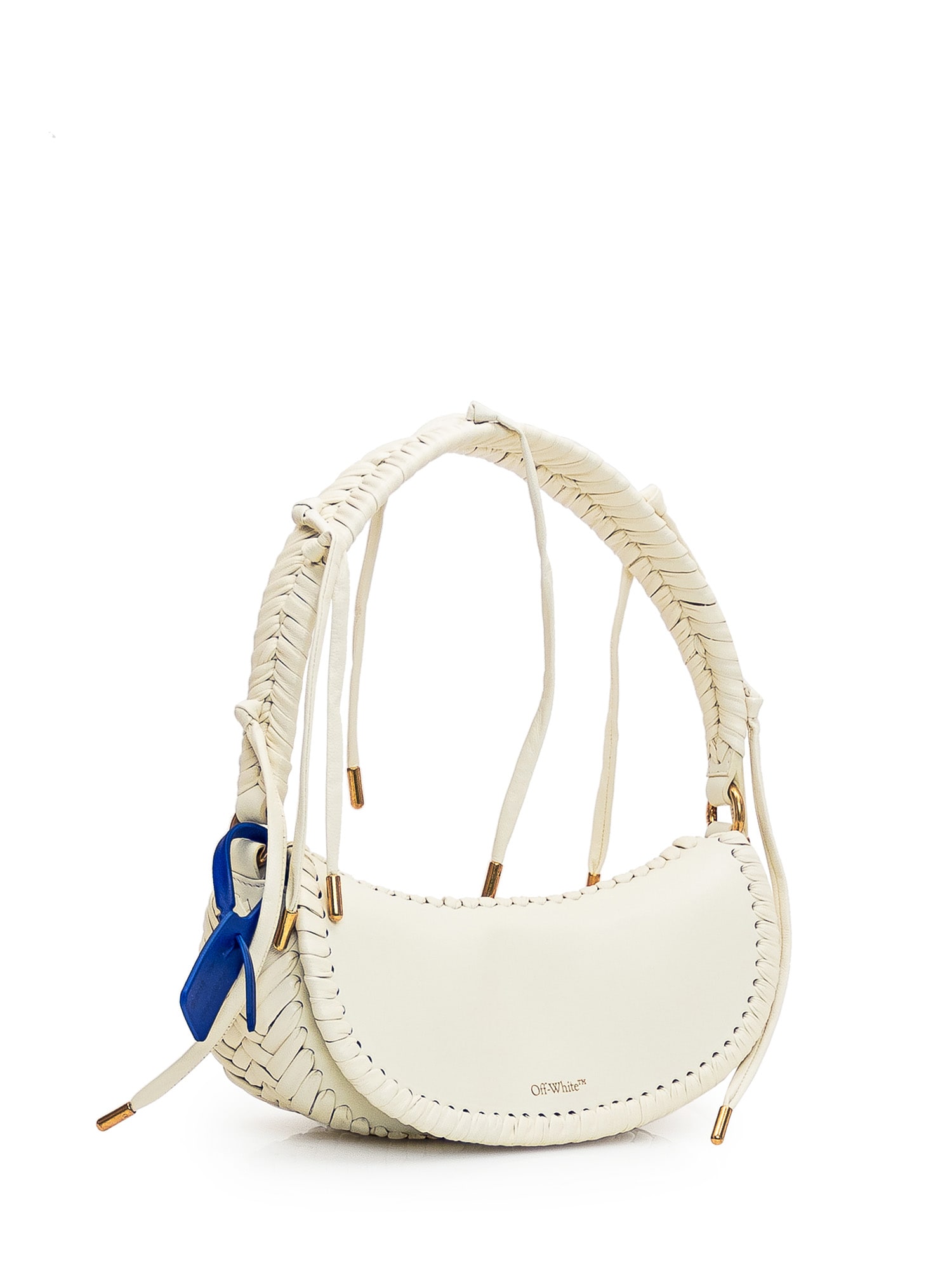 Shop Off-white Leather Bag In Beige