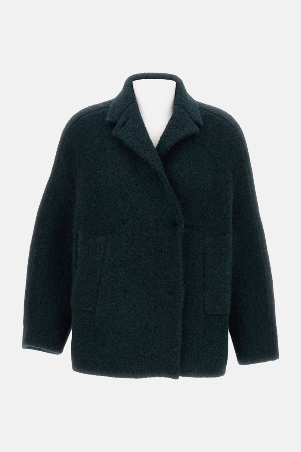 Boboutic Button-fastening Collared Jacket In Green
