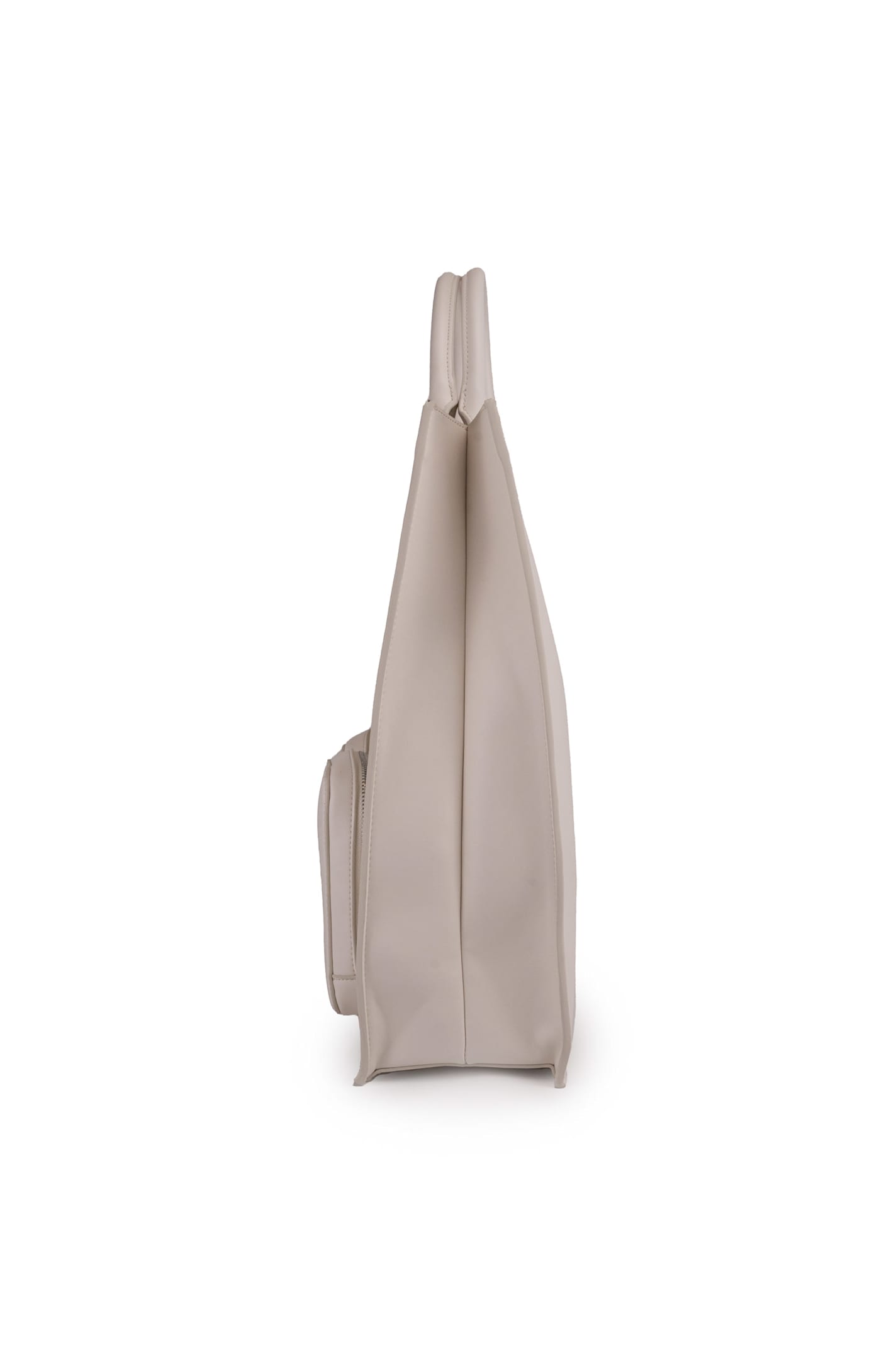 Max Mara Accordo Maxi Tote Bag With Leather Effect In White