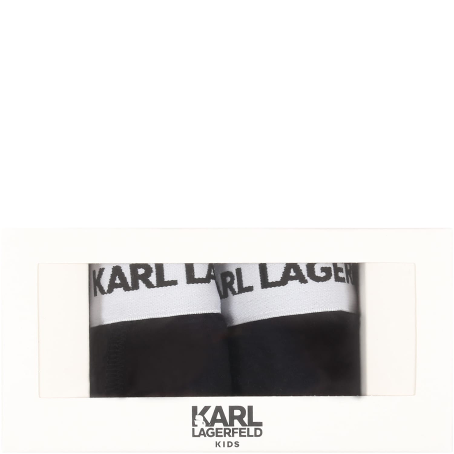 Karl Lagerfeld Black Set For Boy With White Logo In Black