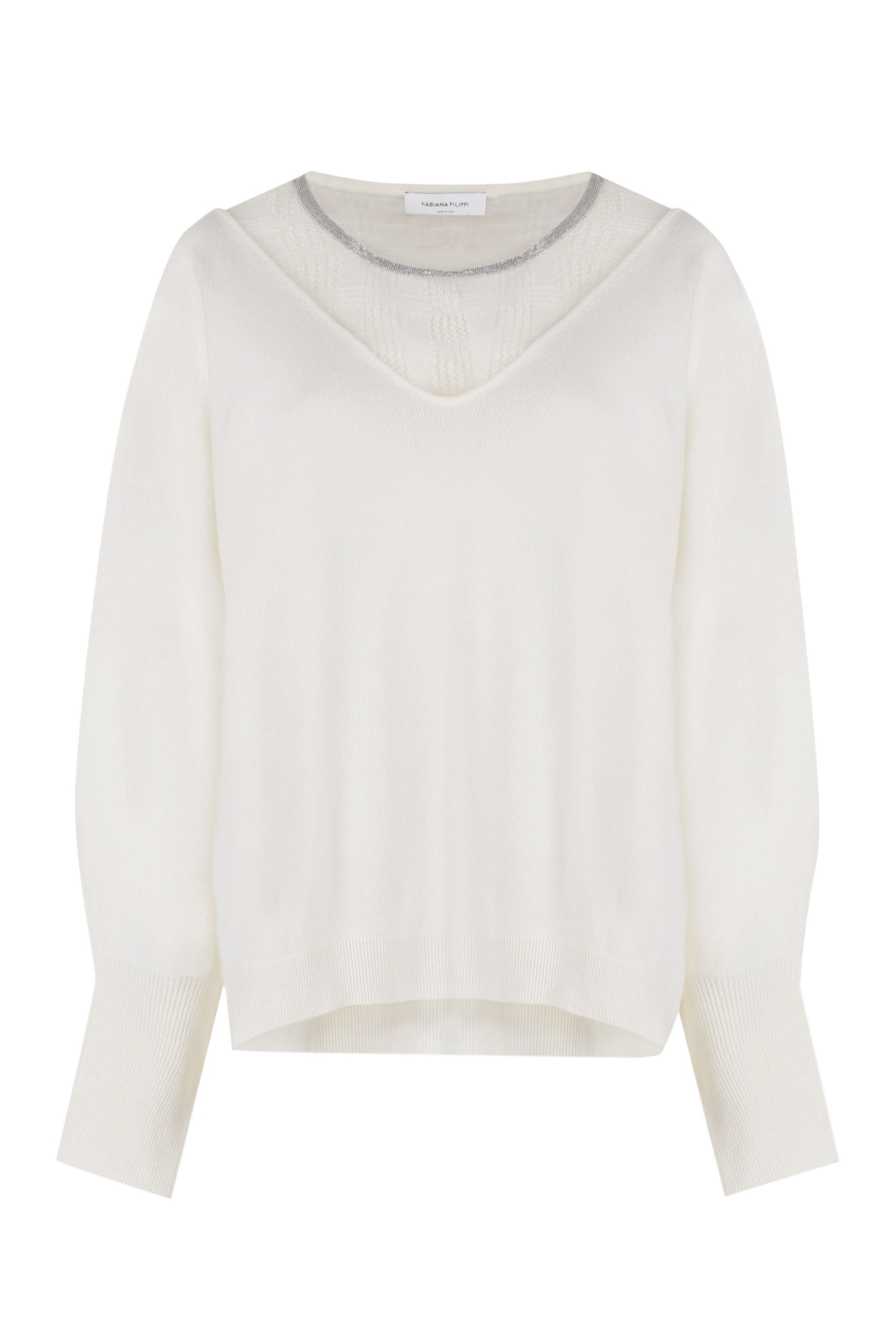 Fabiana Filippi Wool-cashmere-silk Blend Layered Sweater