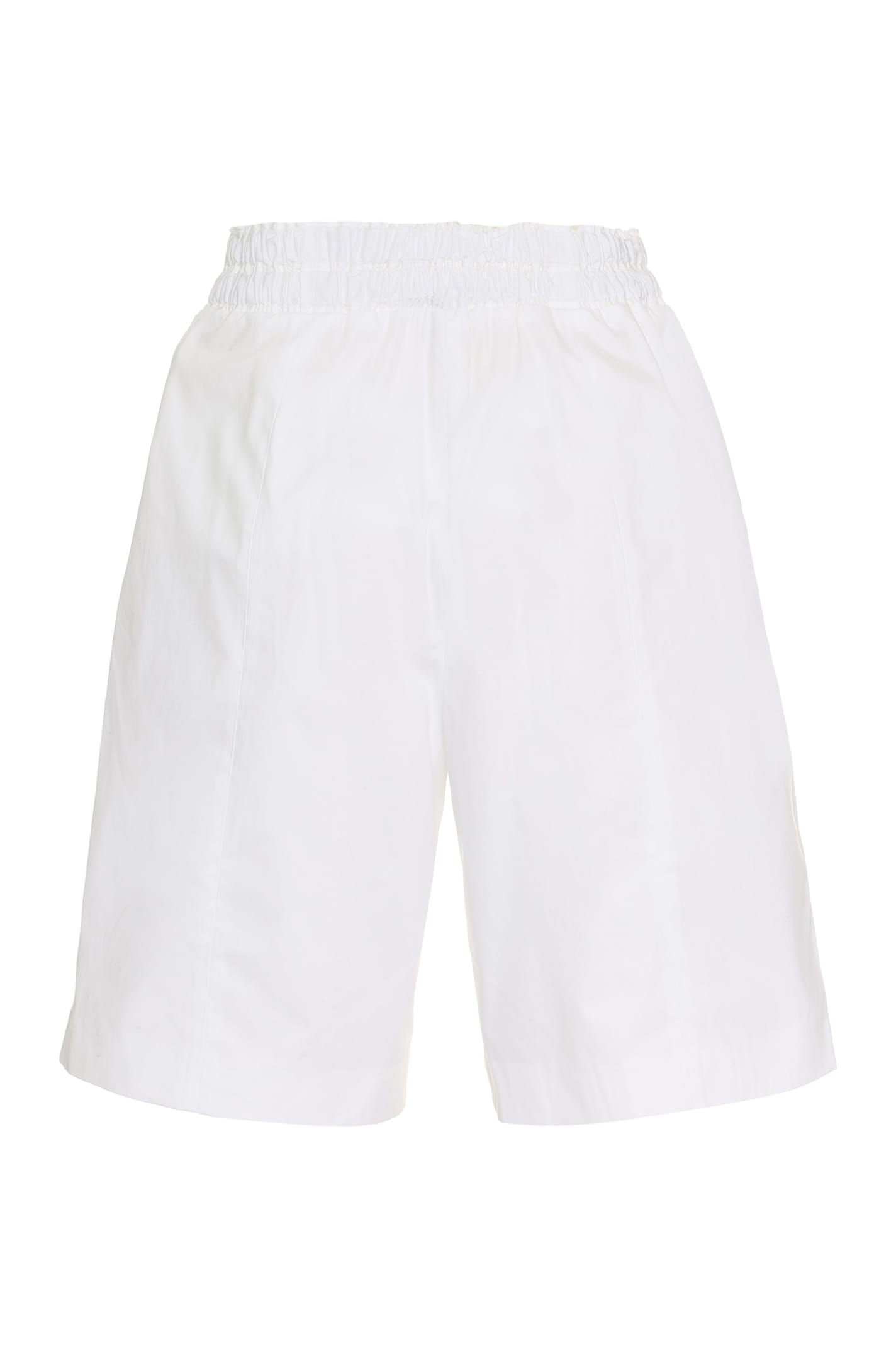 Shop Fabiana Filippi Cotton Bermuda Shorts In White