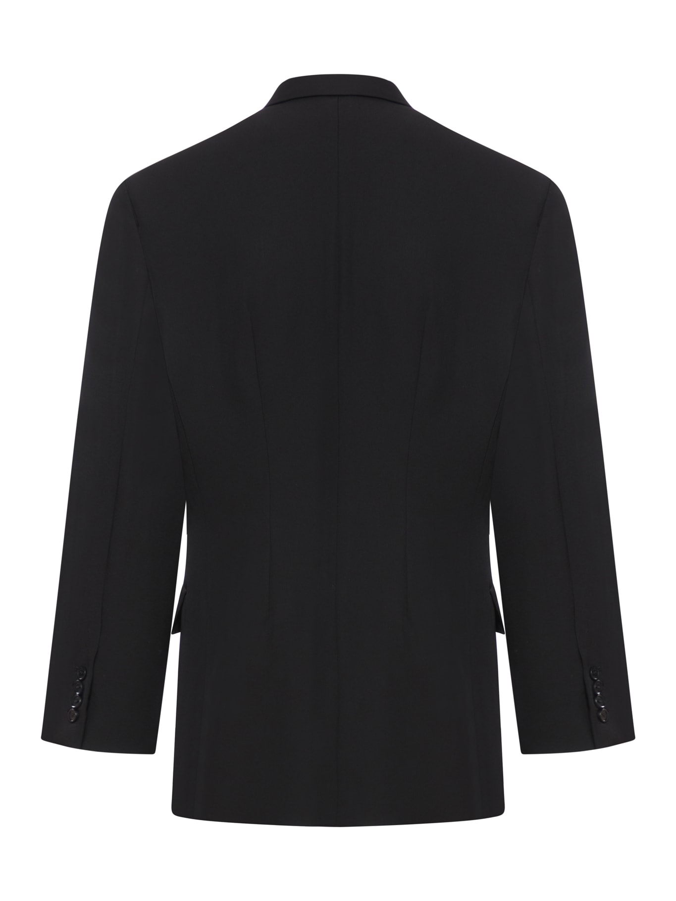 Shop Balenciaga Clinched Jacket Barathea In Black