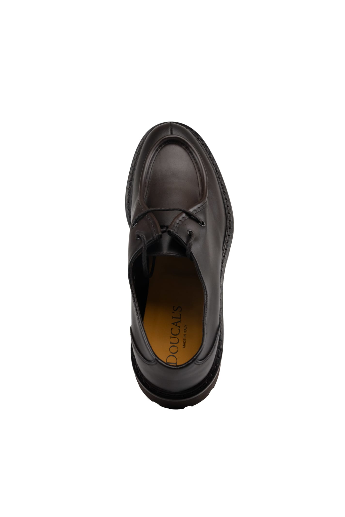 Shop Doucal's Leather Derby Moccasins In Shade T.moro+ F.do T.moro