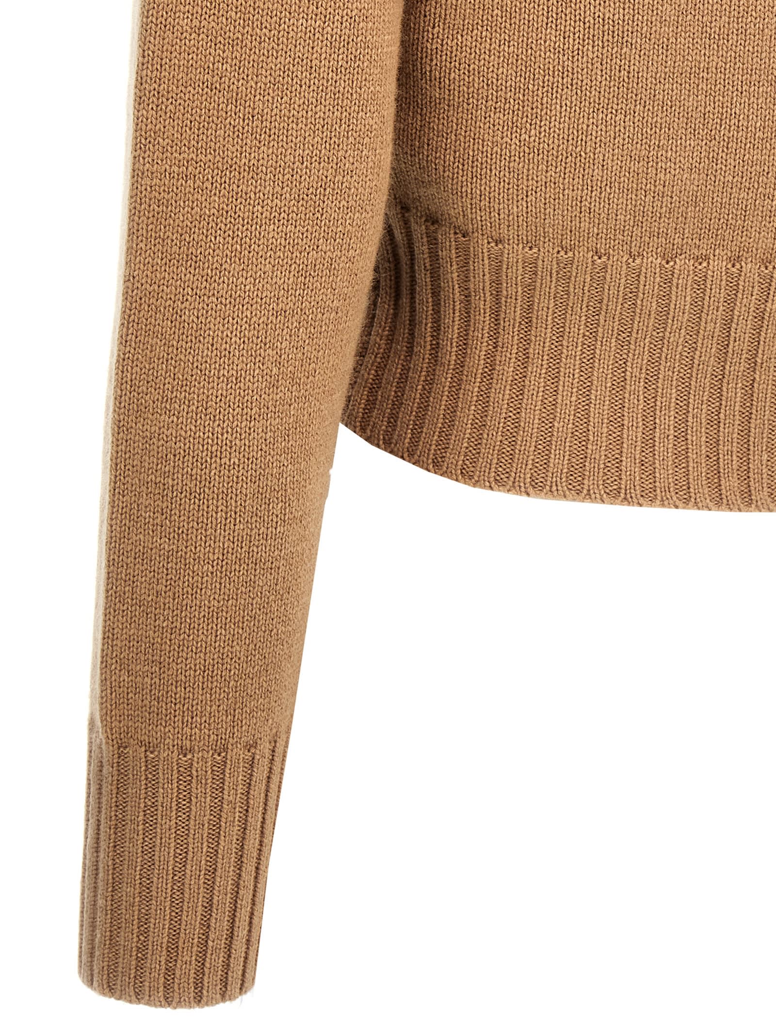Max Mara Textured Wool And Cashmere Cardigan In Brown