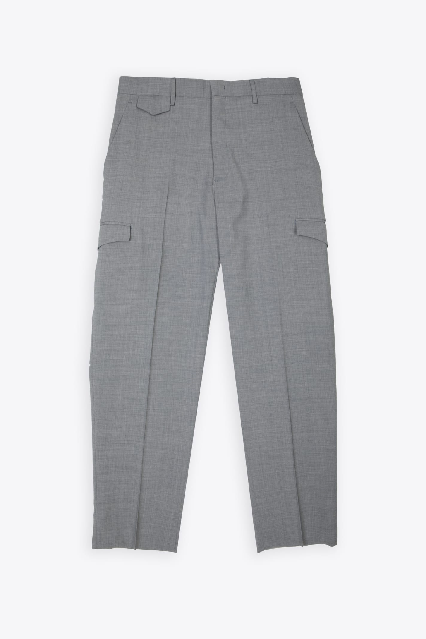 Pantalone Light grey tailored wool cargo pant - Havanas