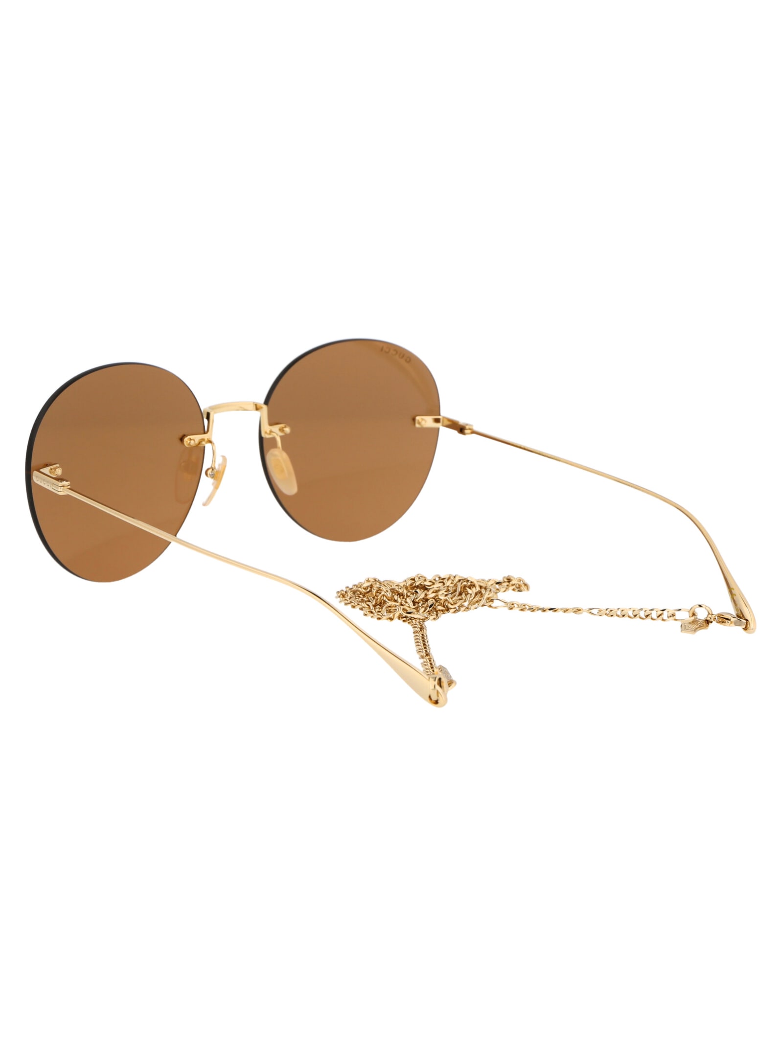 Shop Gucci Gg1149s Sunglasses In 003 Gold Gold Brown