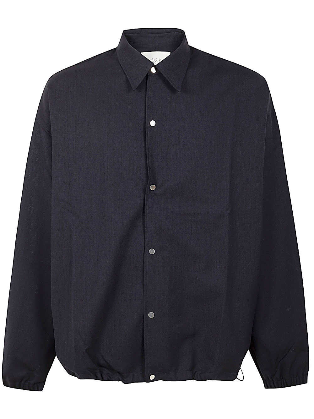 Shop Studio Nicholson Wool Coach Jacket In Darkest Navy