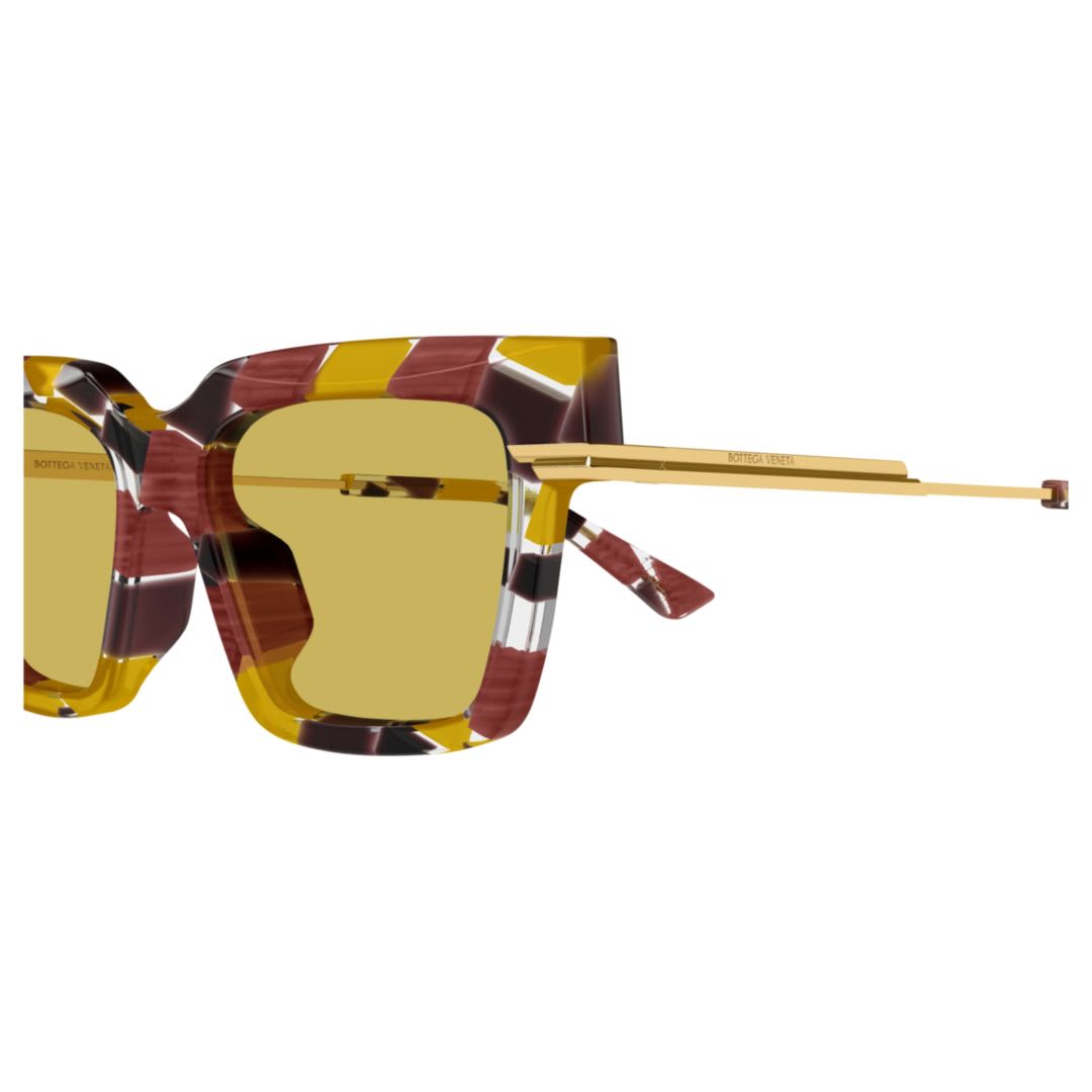 Bottega Veneta Bv1242s Sunglasses In Multicolor-gold-yellow