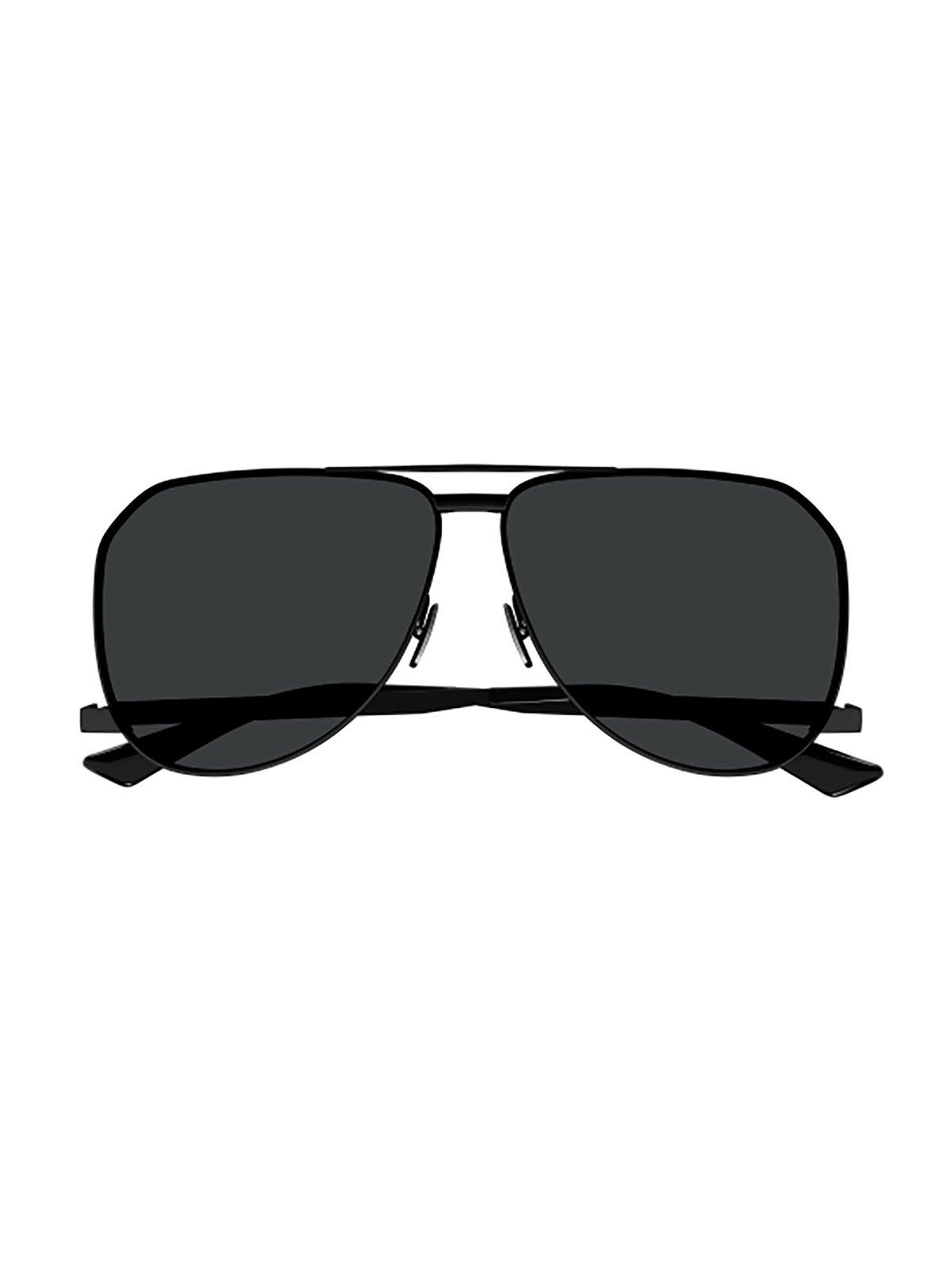 Shop Saint Laurent Aviator Sunglasses In 001 Black Black Black