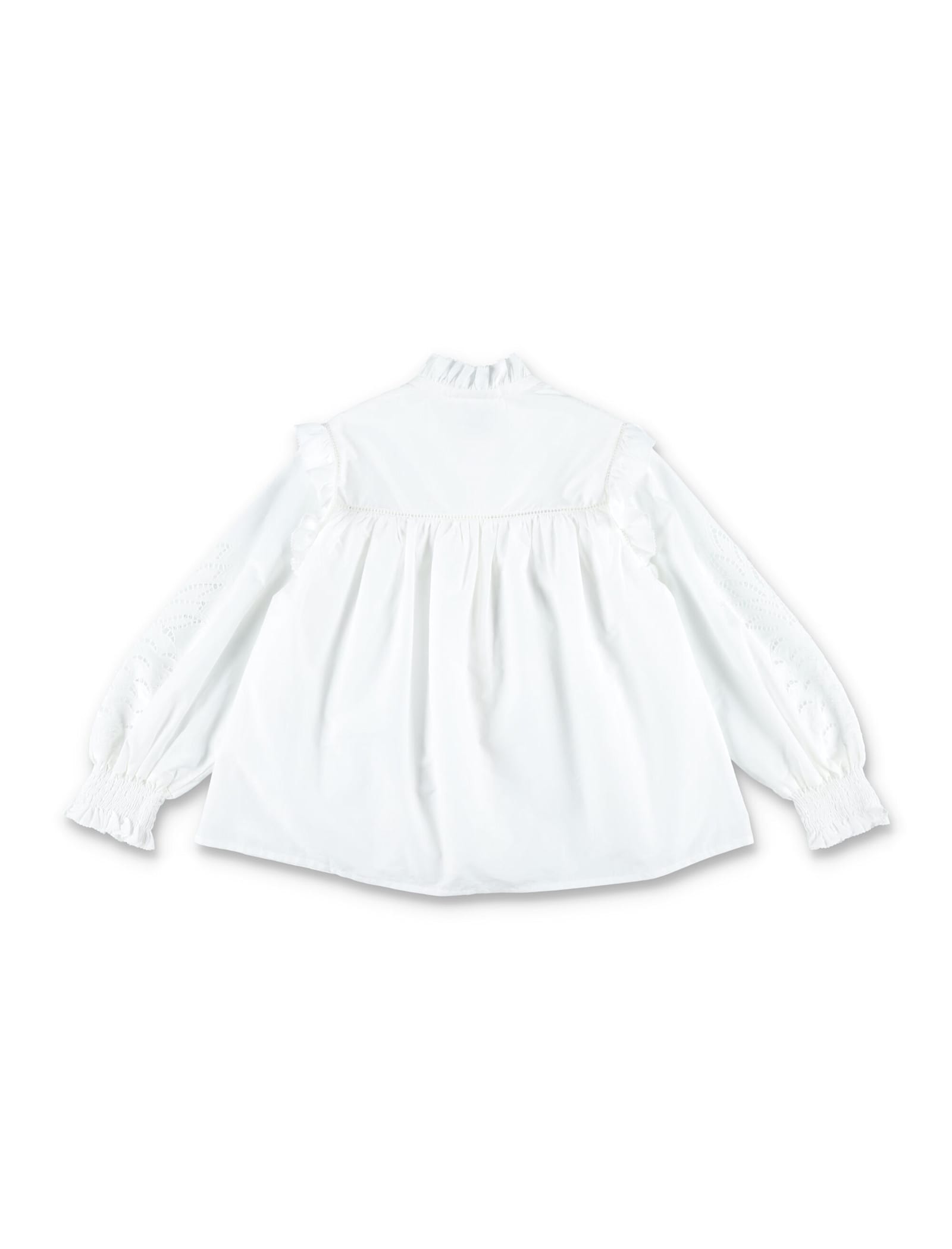 Chloé Kid - Embroidered Shirt In White