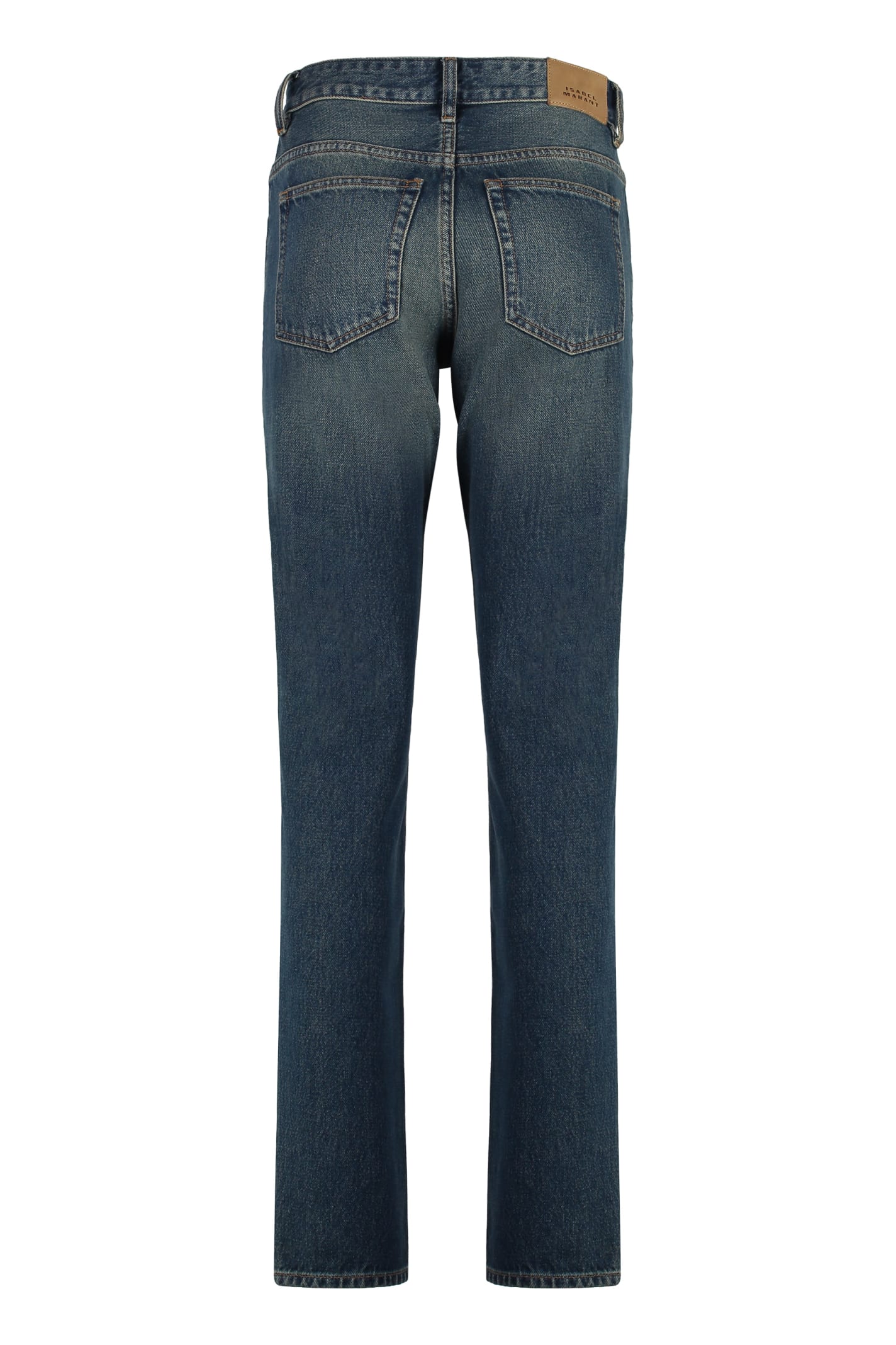 Shop Isabel Marant Jiliana Stretch Cotton Jeans In Denim