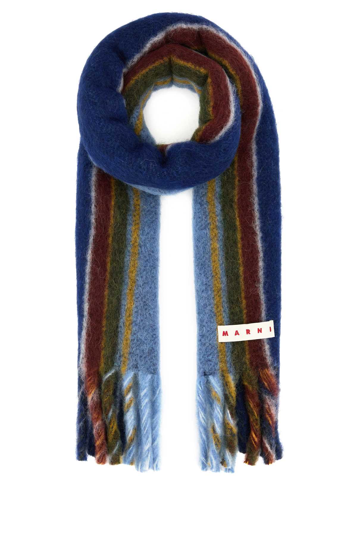 Marni Sciarpa In Misto Mohair Multicolor Uomo In Multi