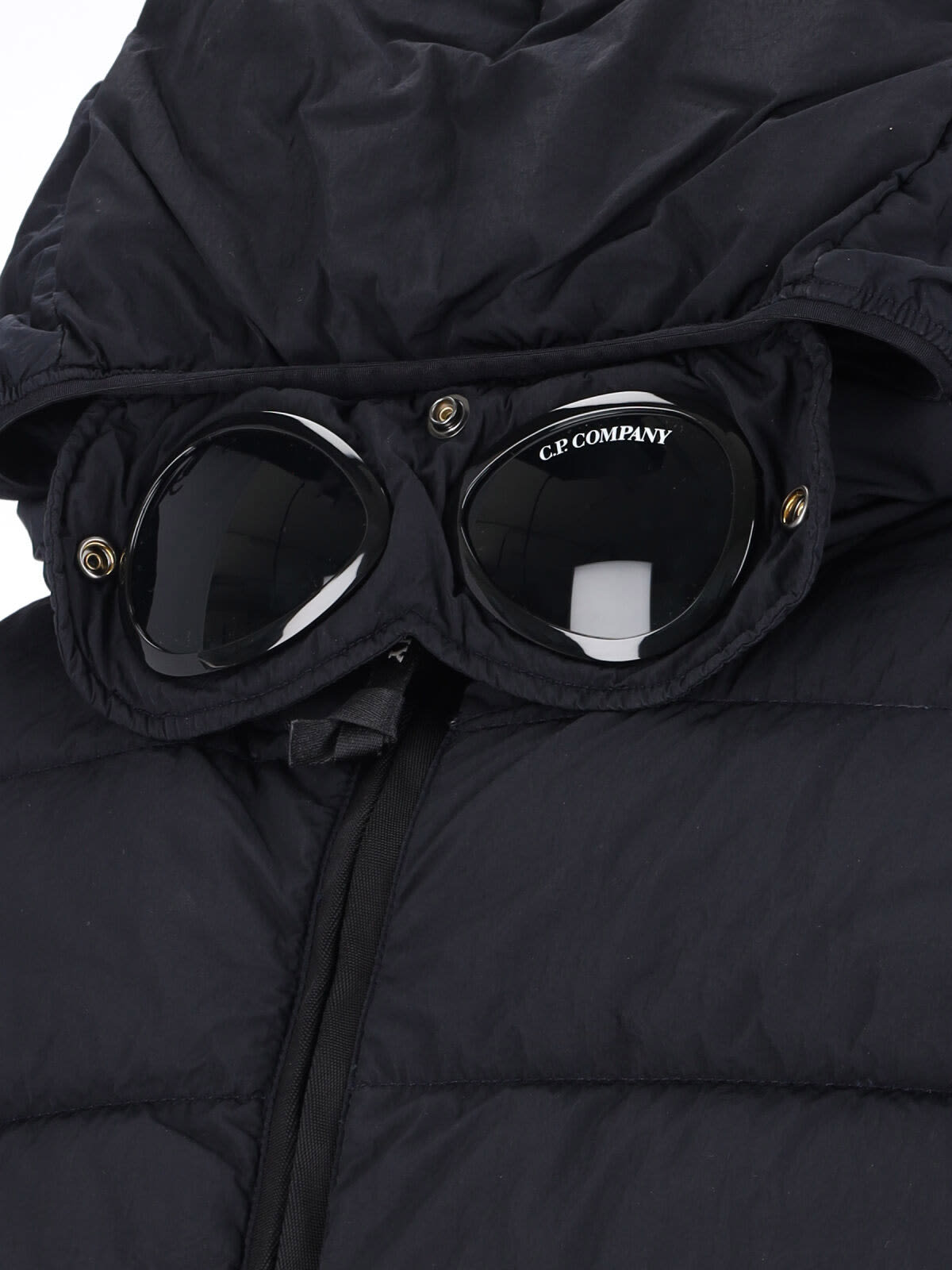 C.p. Company Chrome-r Lens Hooded Jacket In Gray