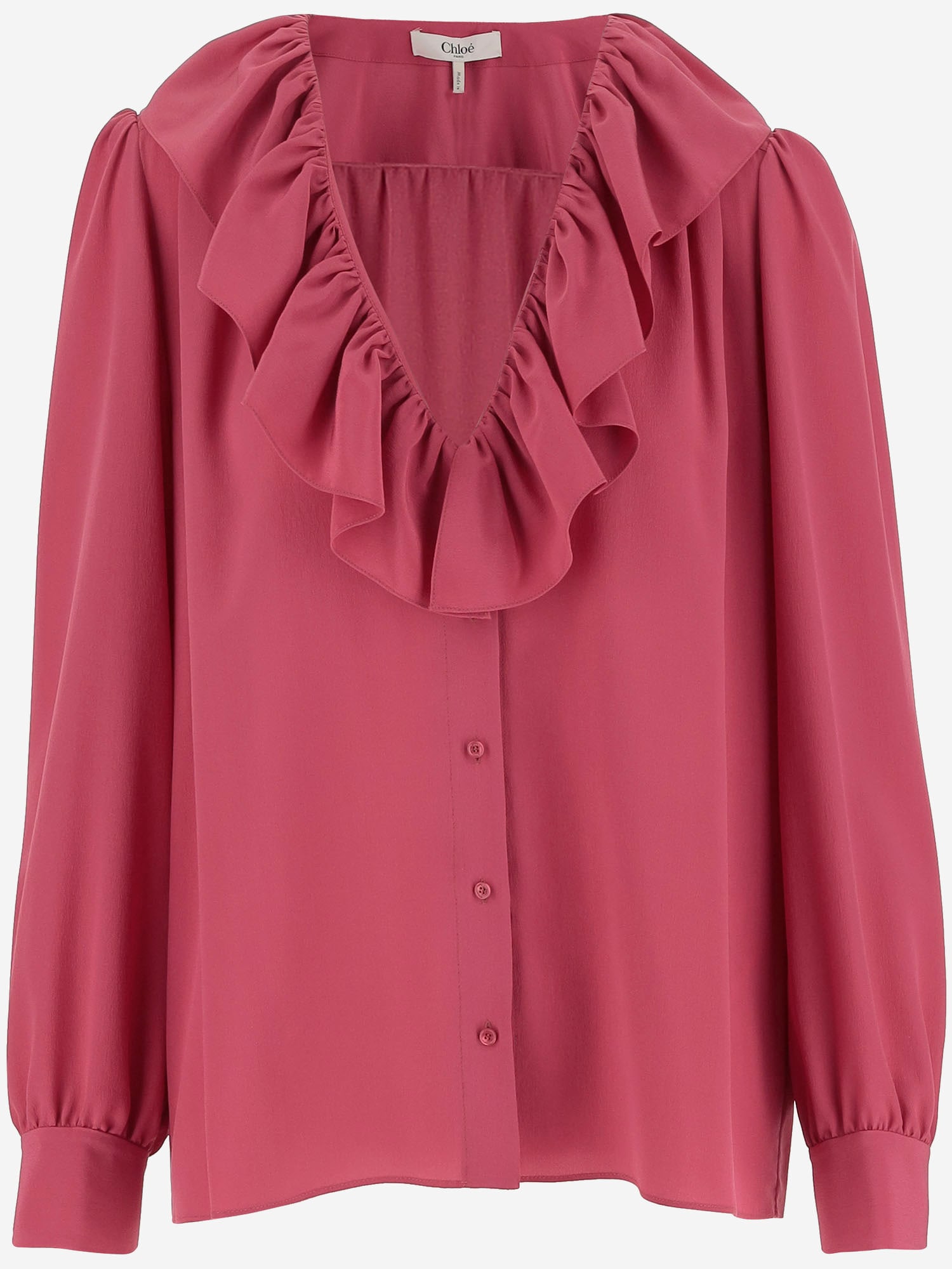 Chloé Silk Ruffled Shirt