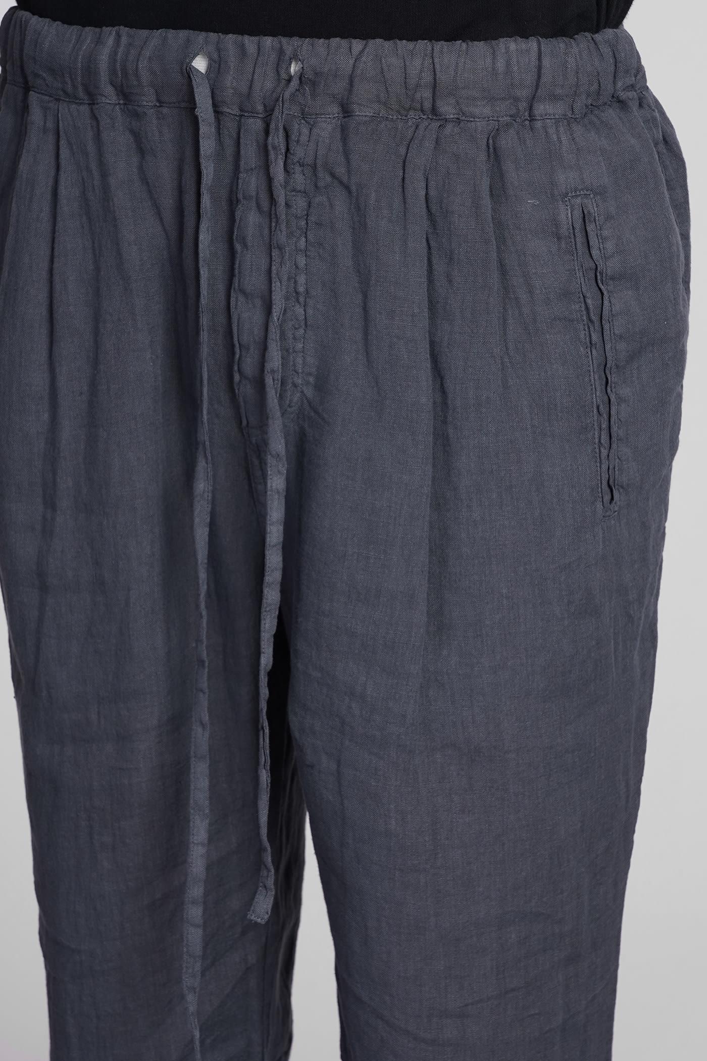 Shop Massimo Alba Keywest Pants In Black Linen