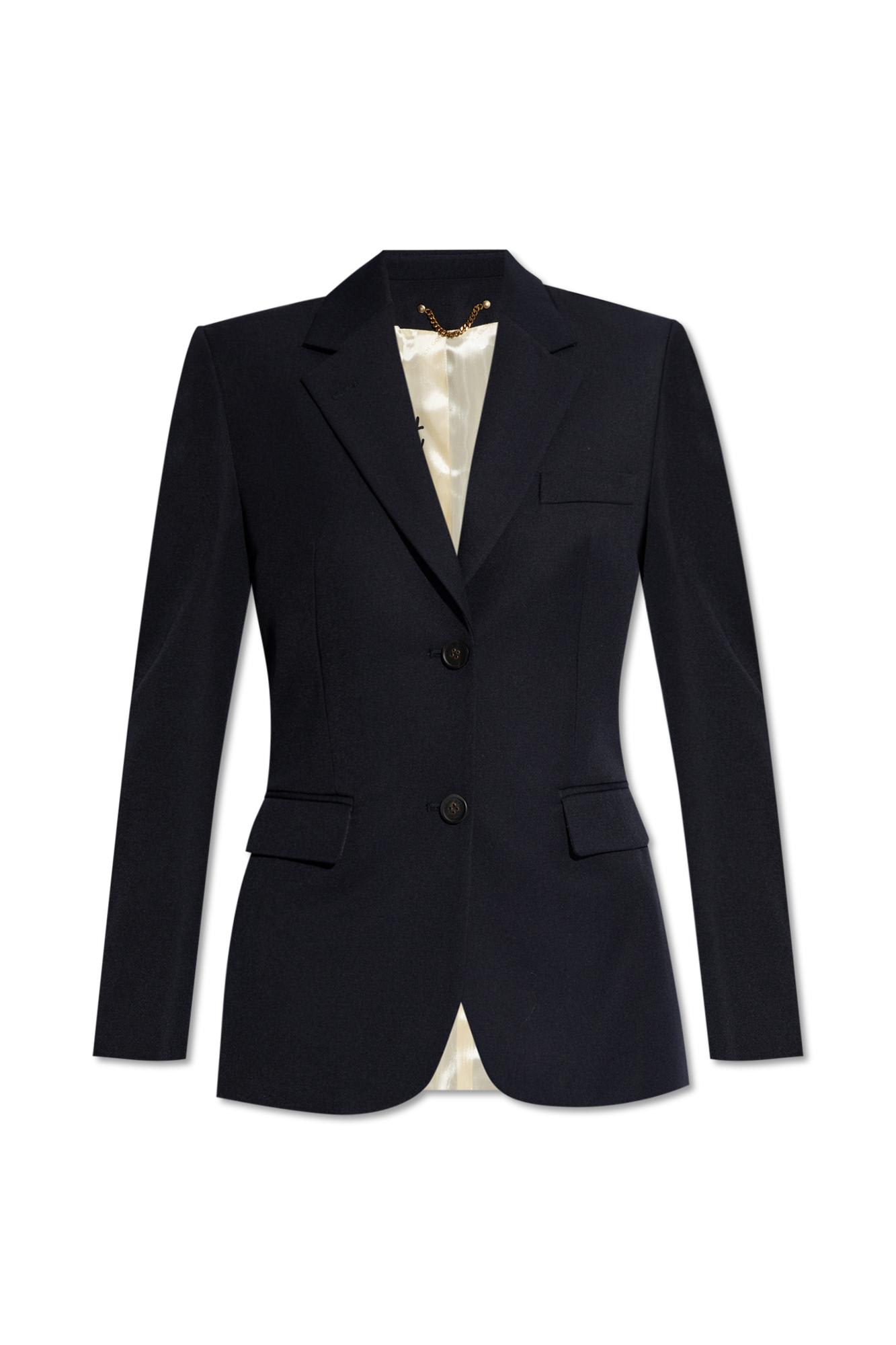 Shop Golden Goose Blazer With Notch Lapels In Blue