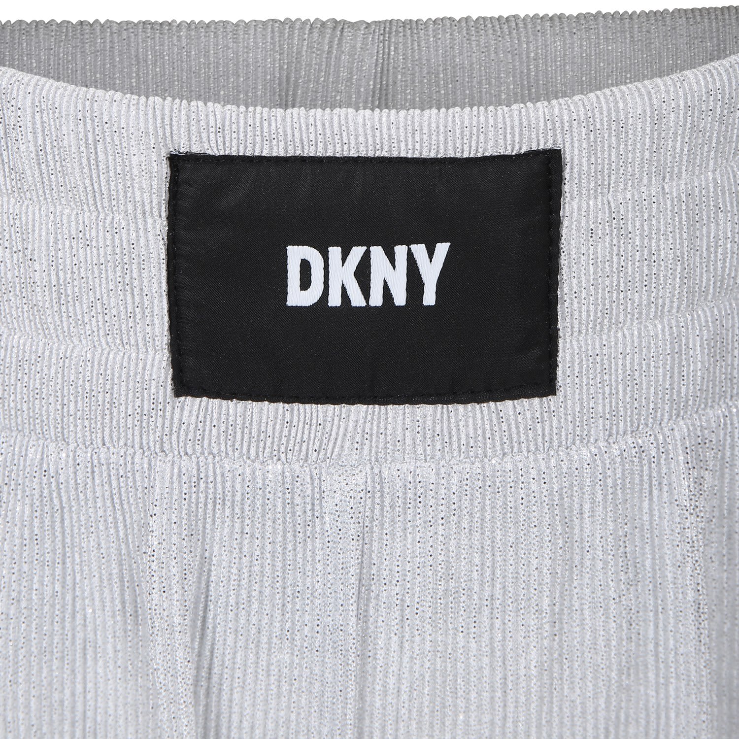 Shop Dkny Silver Trousers For Girl With Logo