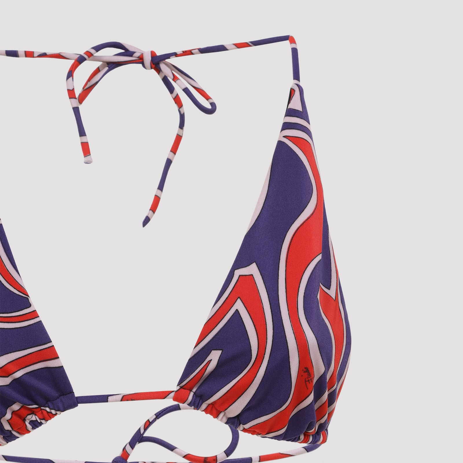 Pucci Triangle Top Adjustable Strap Bikini Set In Multi