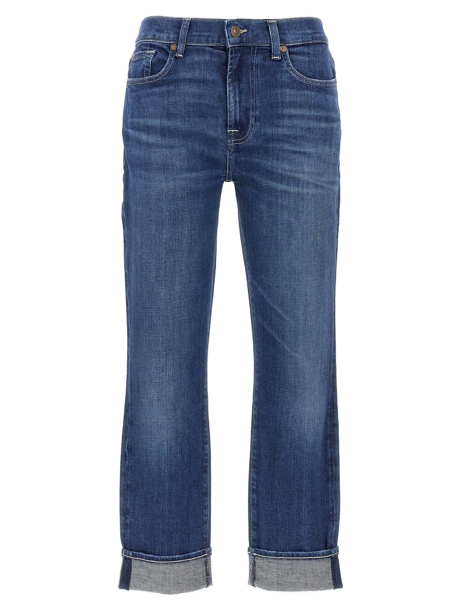 Shop 7 For All Mankind Relaxed Skinny Jeans In Blue