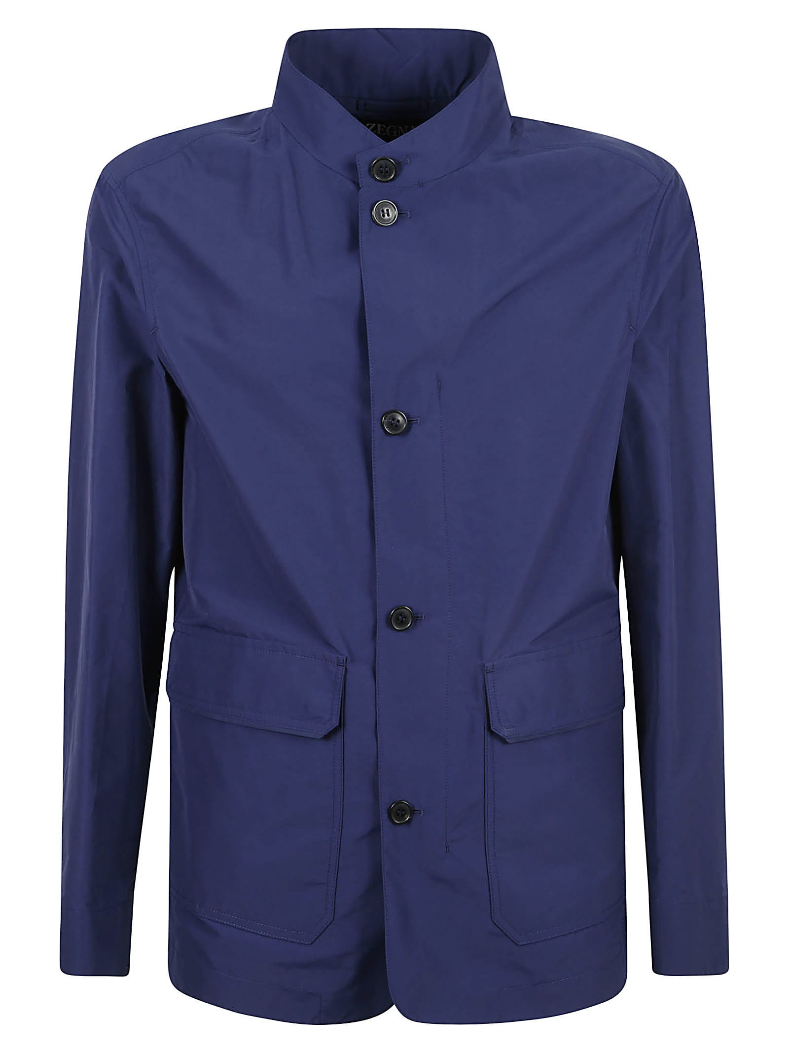 Zegna Long-sleeved Buttoned Tailored Jacket