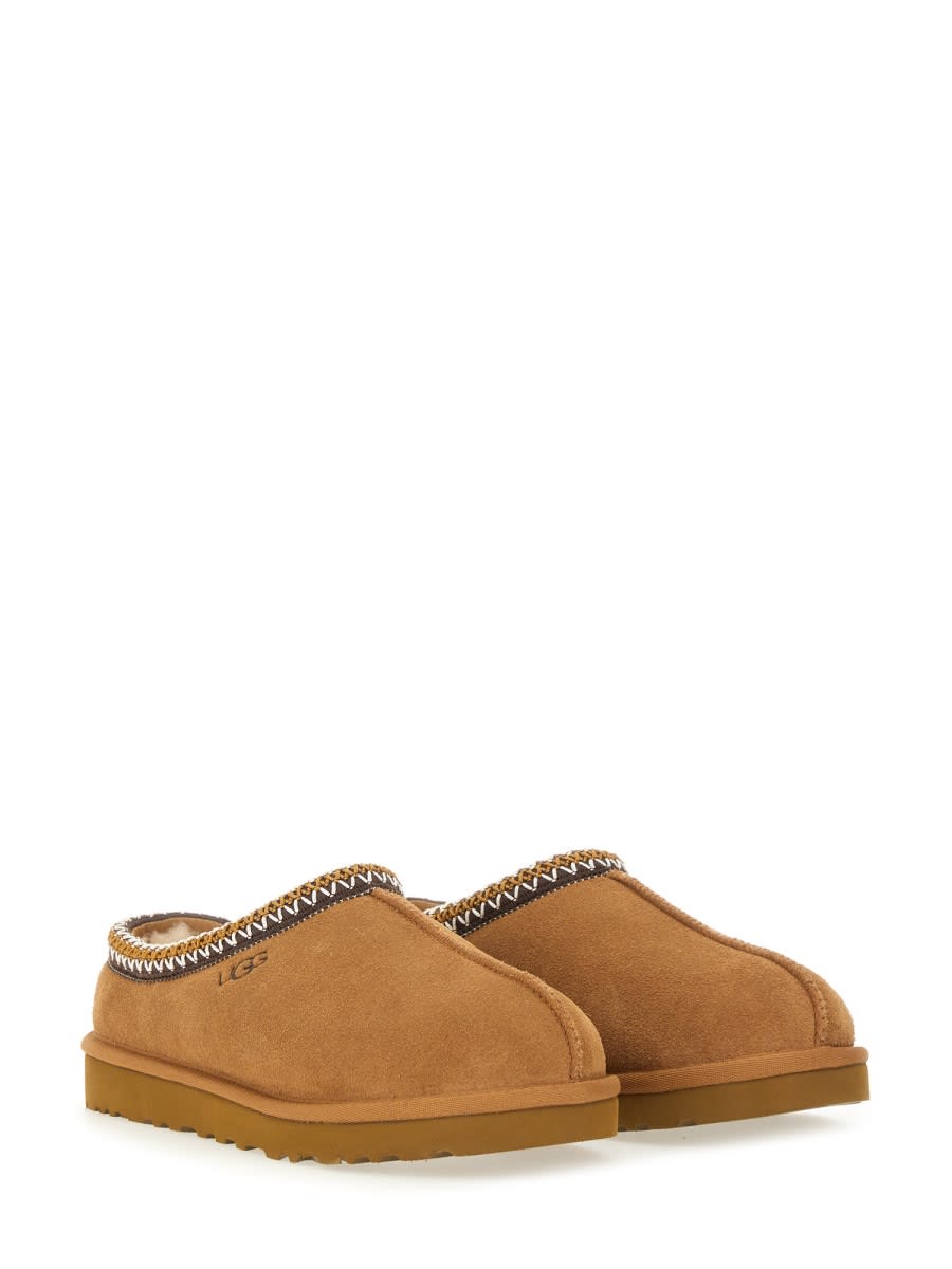 Ugg Slip-on Clog In Soft Suede With Sheepskin Lining In Brown
