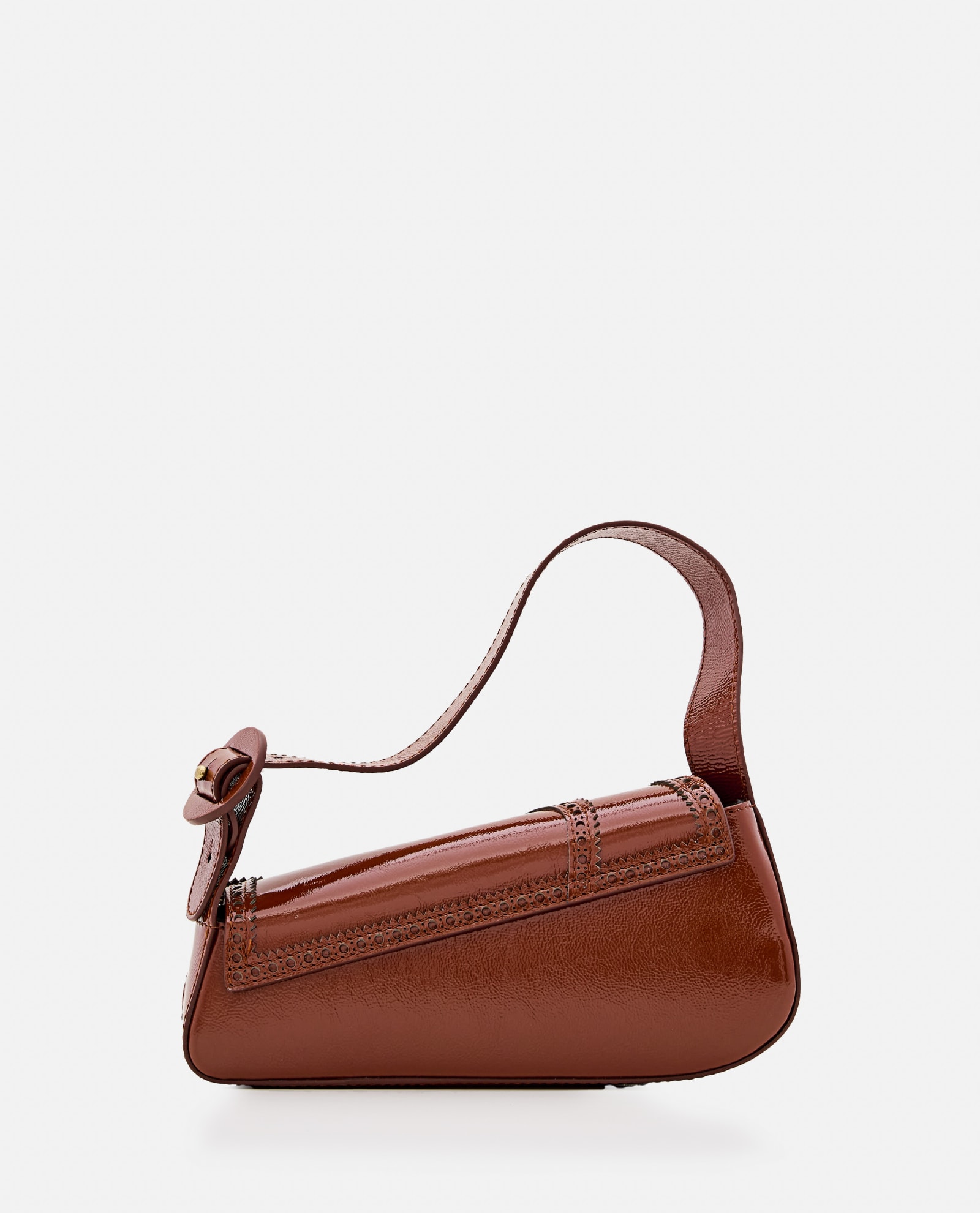 Shop Kiko Kostadinov Trivia Leather Bag In Brown