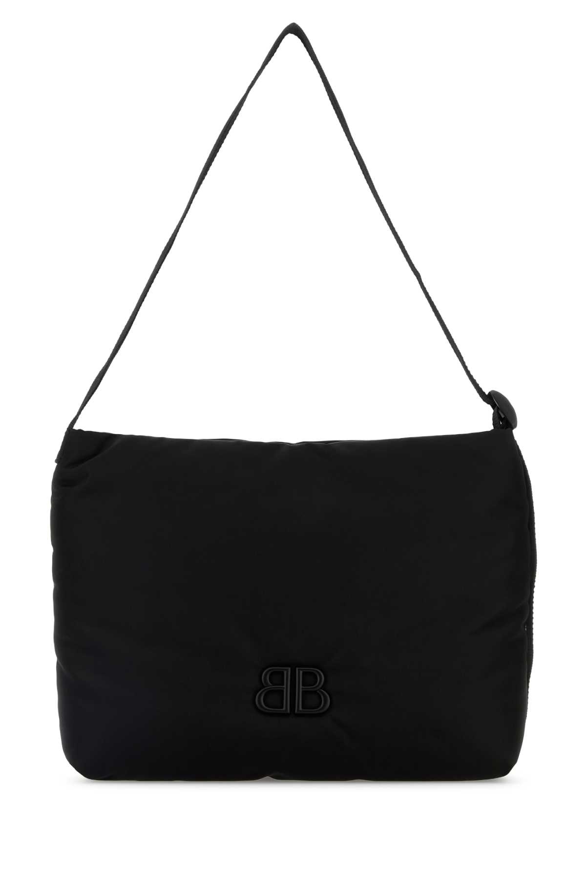 Balenciaga Black Fabric Monaco Shopping Bag In Black