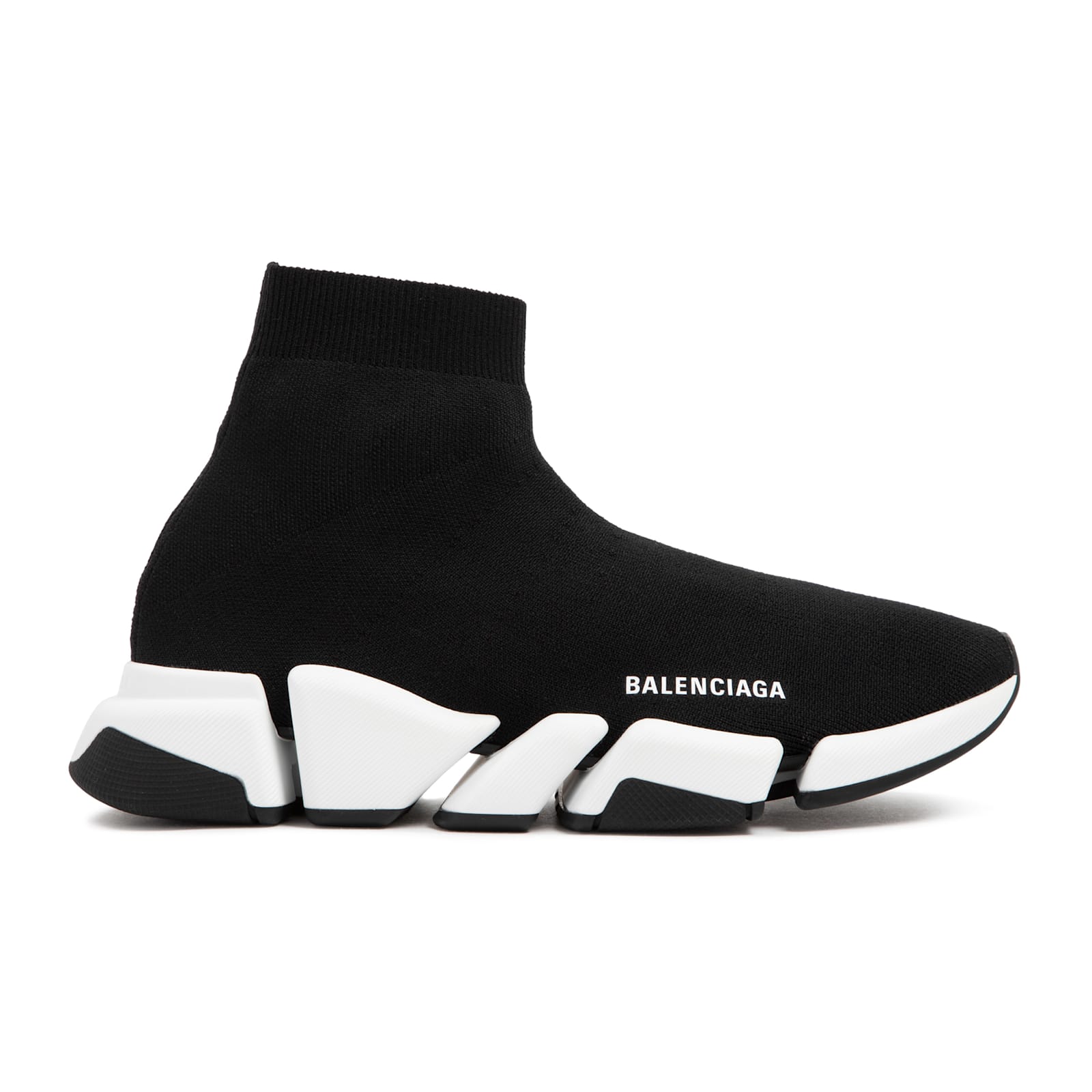 Balenciaga Technical 3d Recycled Knit Speed 2.0 Sneakers In Black
