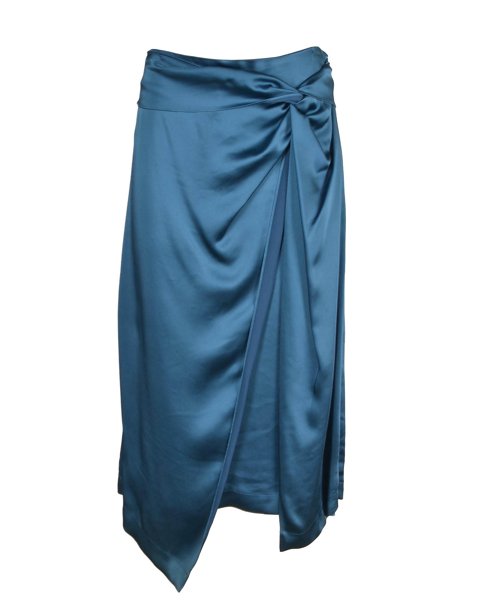 Brunello Cucinelli Womens Petrol Blue Skirt