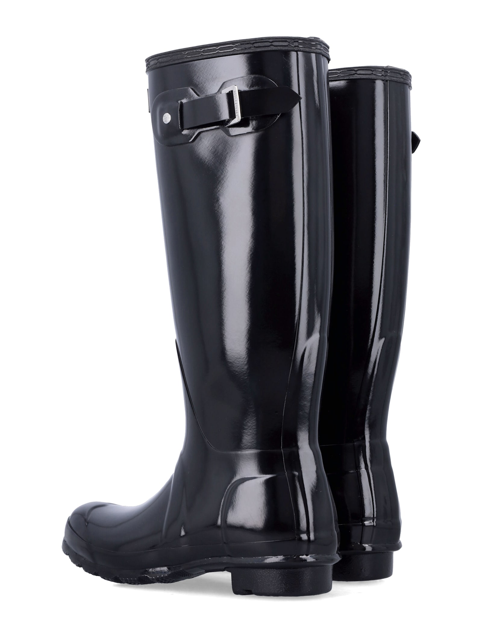 Hunter Womens Original Tall Gloss Wellington Boots In Black