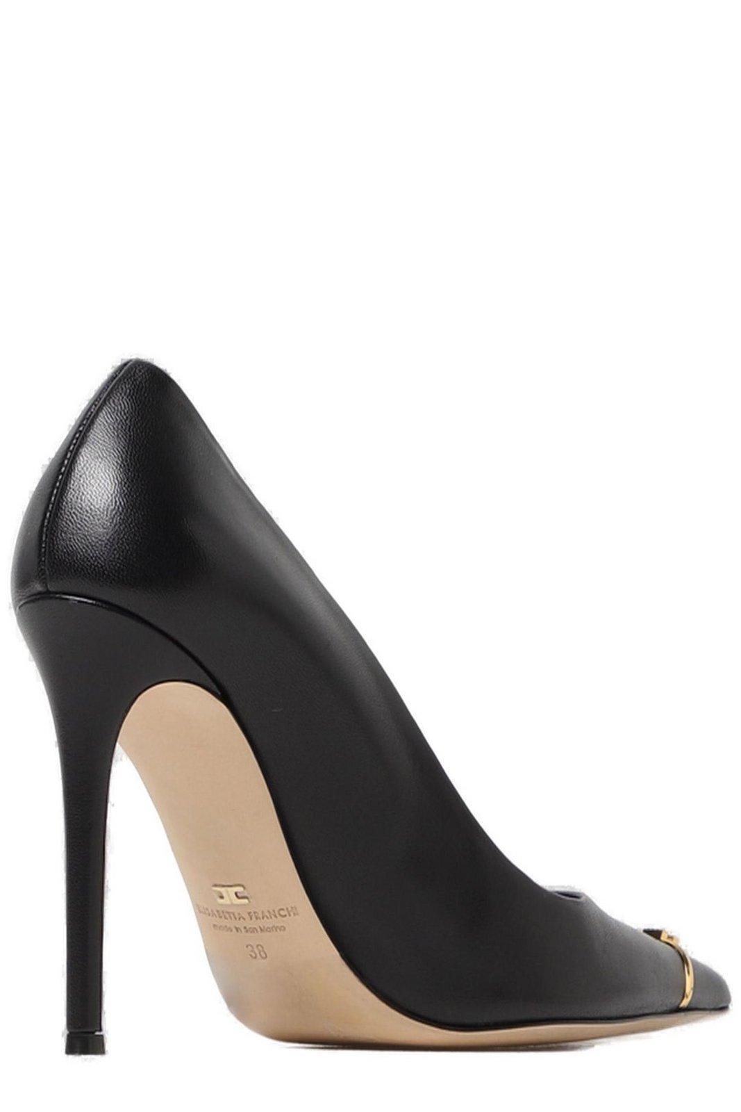 Elisabetta Franchi Pointed Toe Pumps  In Black