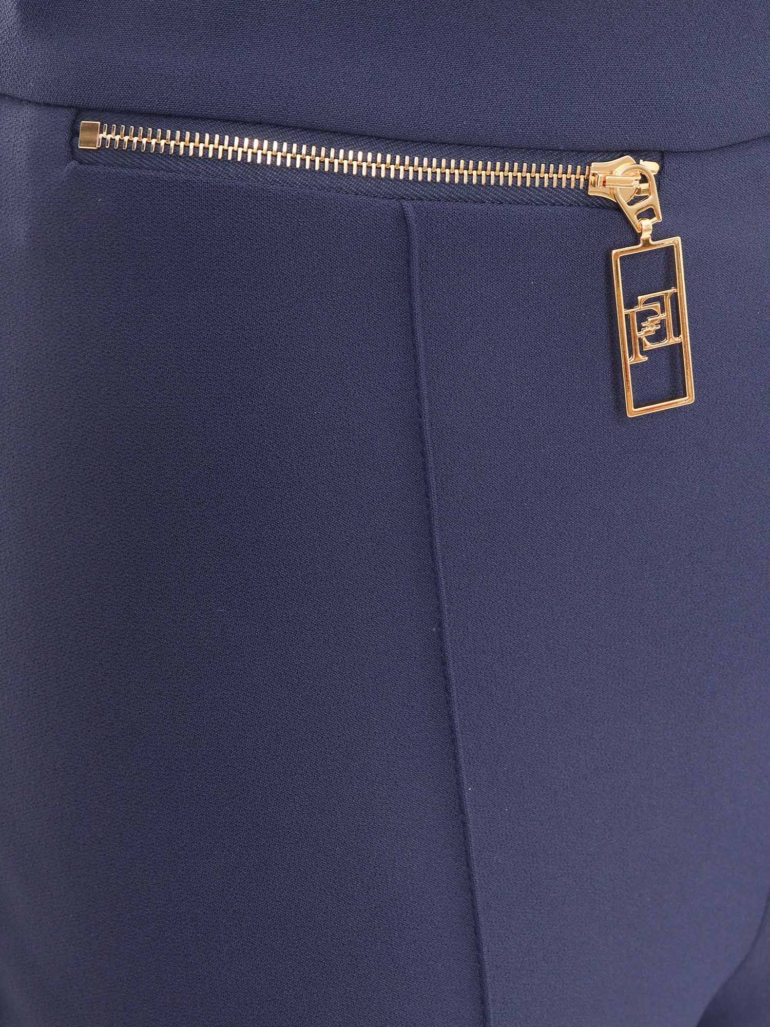 Shop Elisabetta Franchi Trousers In Blue