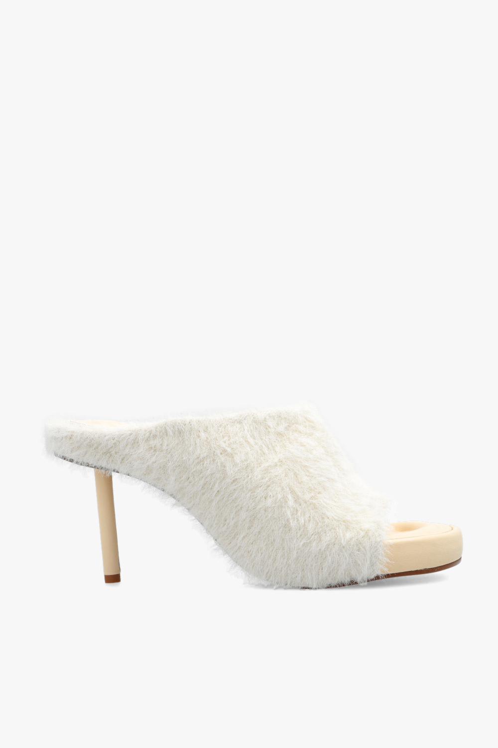 Shop Jacquemus Nuvola Heeled Mules In White