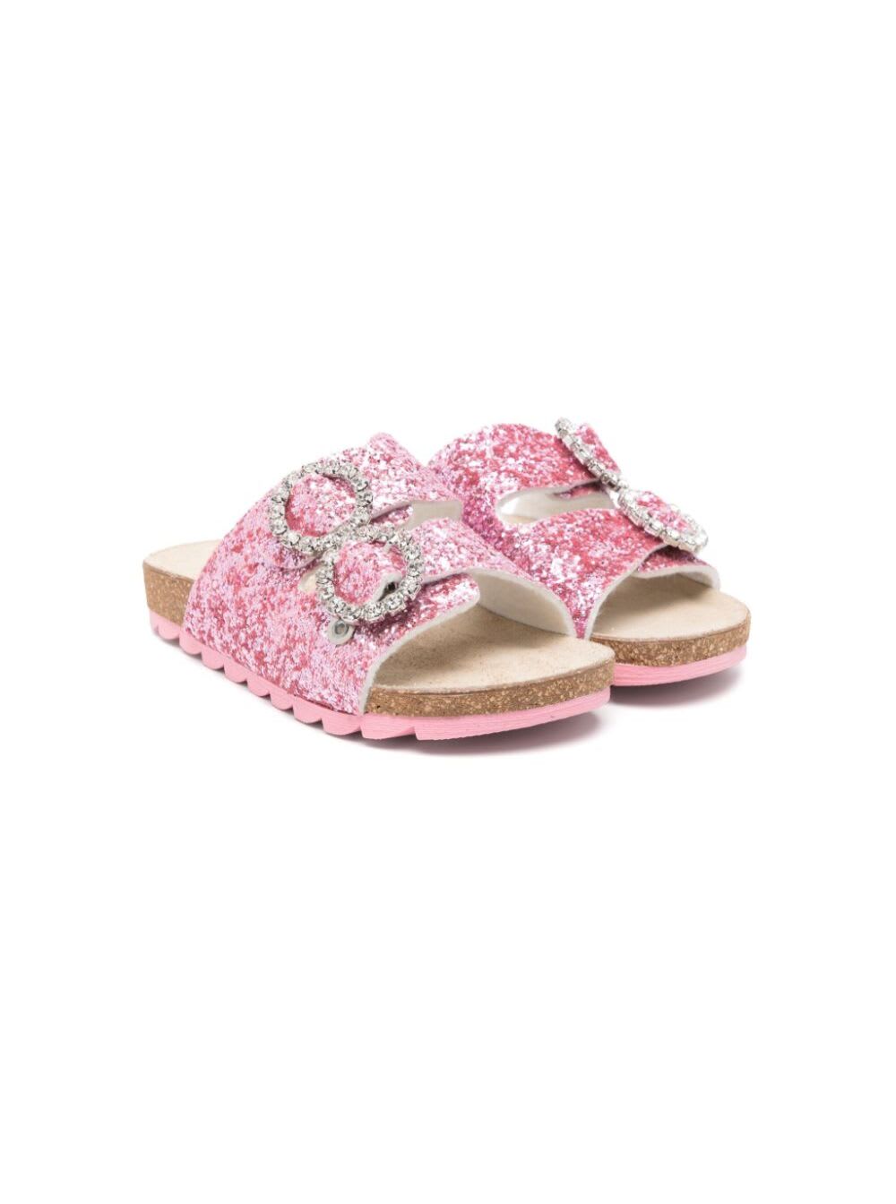 Monnalisa Hausschuhe Mit Schmuckschnalle In Pink